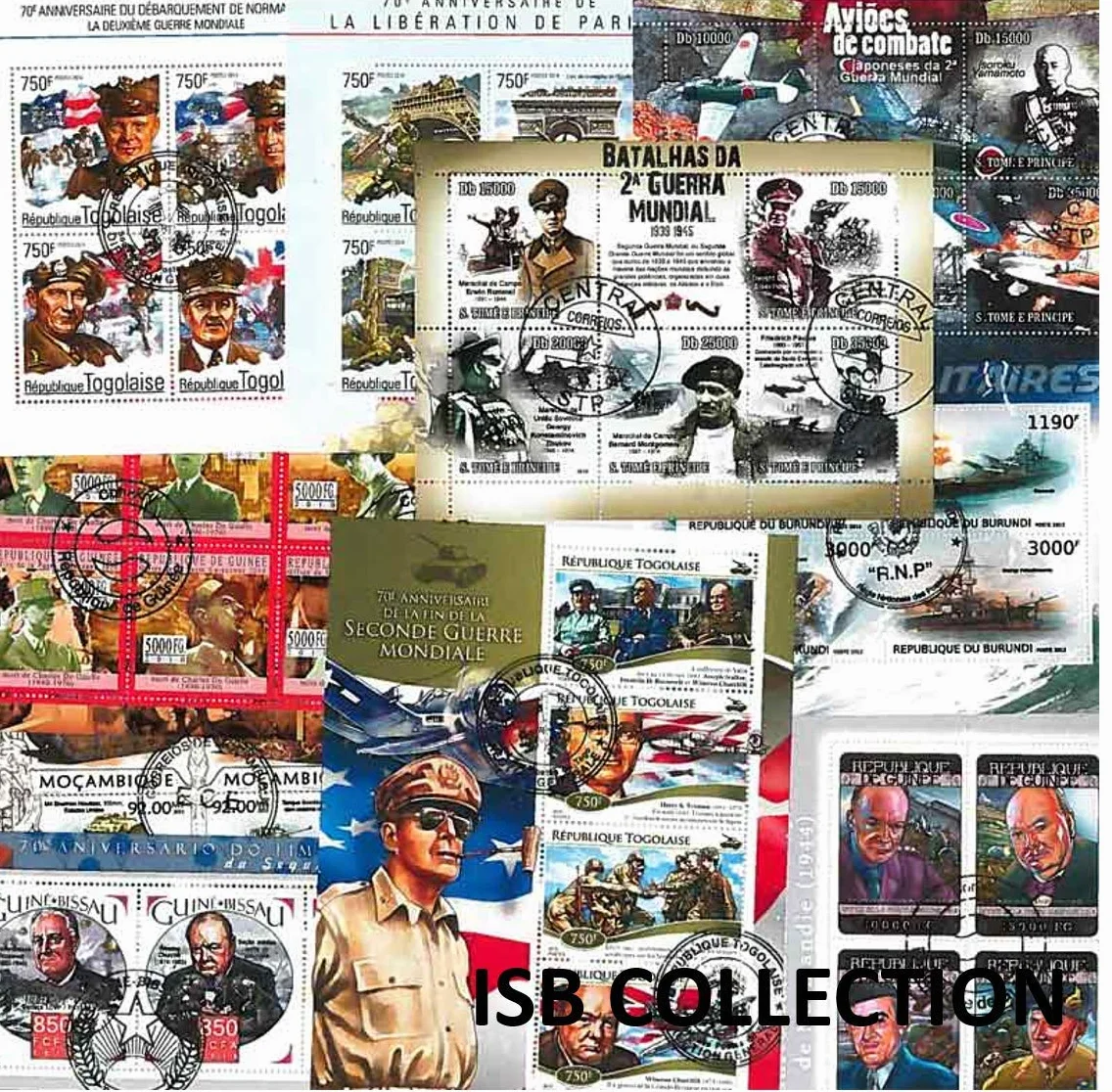 ISB Colección 20 Bloques de Sellos Segunda Guerra Mundial