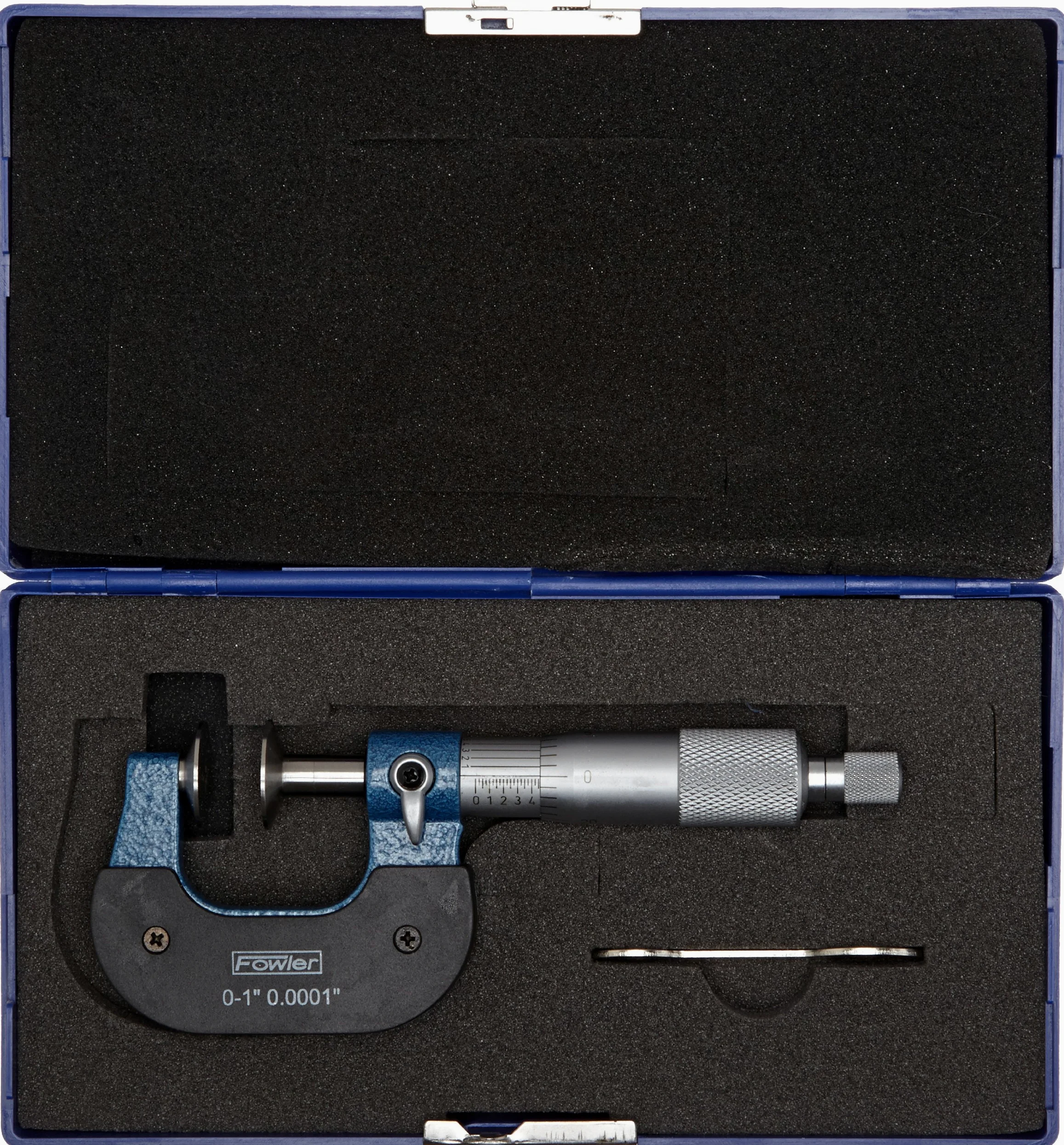 Fowler 52-250-111 - Micrómetro de disco, rango de medición de 0-1", graduación de 0.0001", precisión de 0.00016"