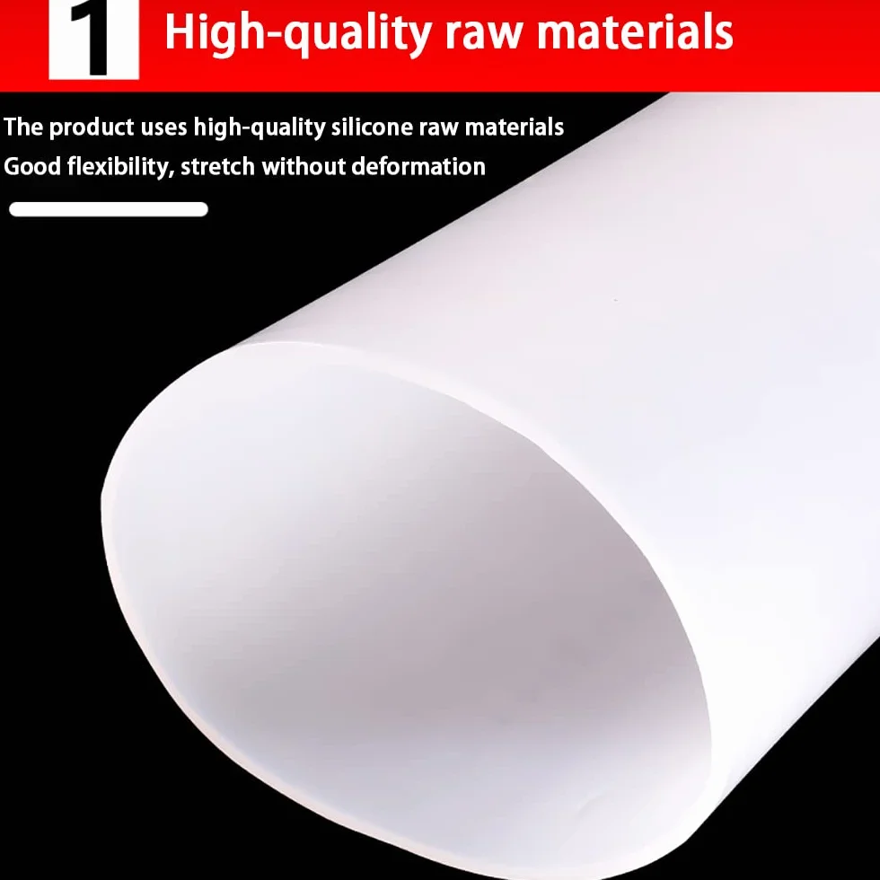 Tubo de silicona, 140 mm de diámetro interior, 144 mm de diámetro exterior, tubo flexible de caucho de silicona, tubo de manguera de aire y agua translúcido, for transferencia de bomba, longitud 1 m,