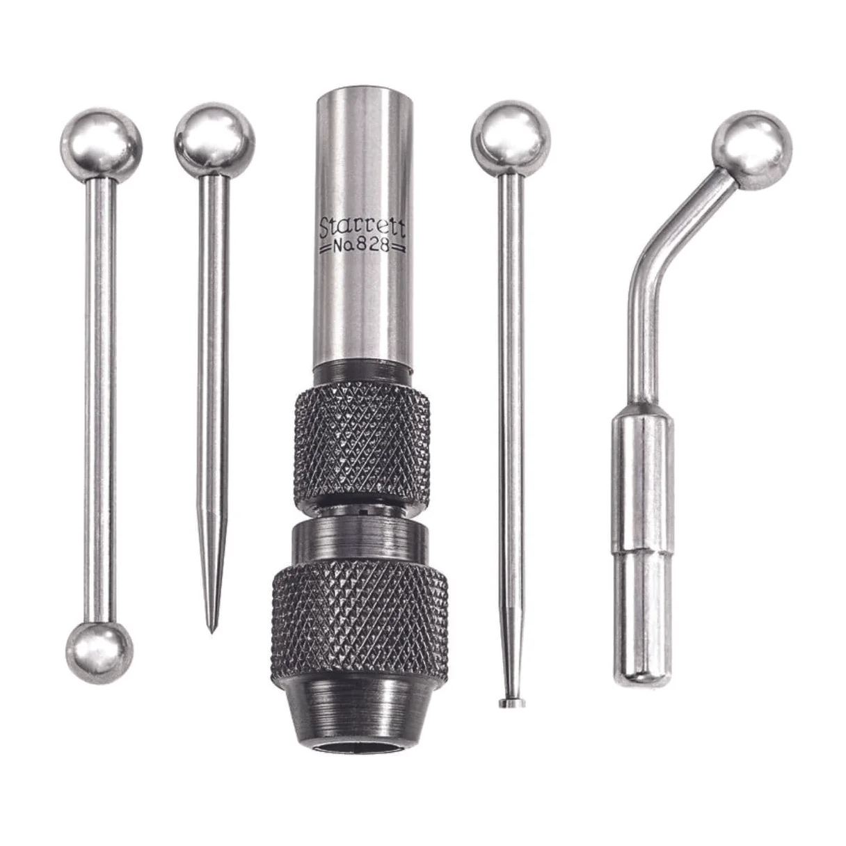 Starrett S828Hz Wiggler y centro Finder completo con funda y 4 accesorios