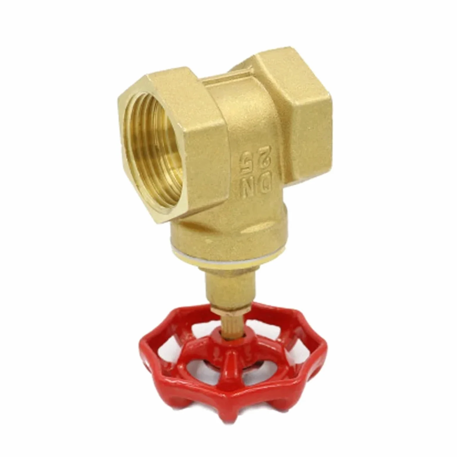 Llave de Paso Agua Válvula de compuerta latón con rosca hembra G 1/2", 3/4", 1", 1-1/2" y 2", DN15, DN20, DN25, DN32, DN40 DN50, volante acero paso completo(DN40)