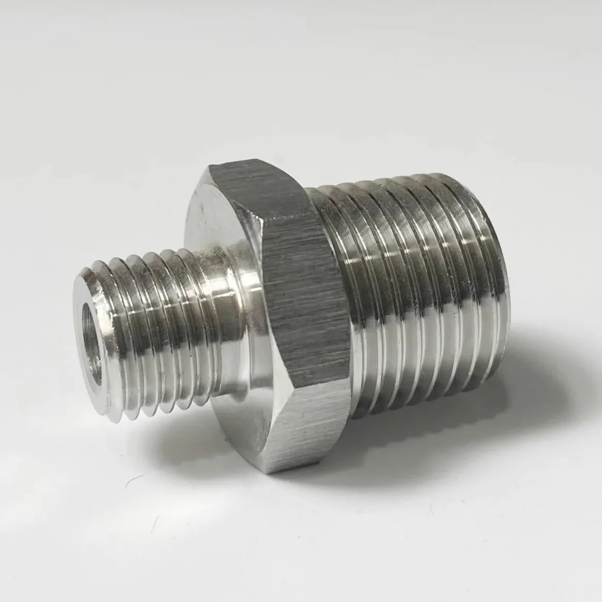 PAKMEZ 2"- 2" BSPT Male 316 Stainless Steel High Pressure Hex Nipple Pipe Fitting Connector Adapter