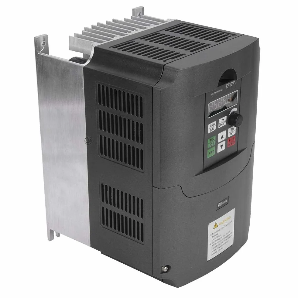 Inversor VFD, convertidor de frecuencia VFD 7.5kW monofásico Entrada 220VAC Salida trifásica 380VAC, controlador de velocidad VFD Inversor VFD