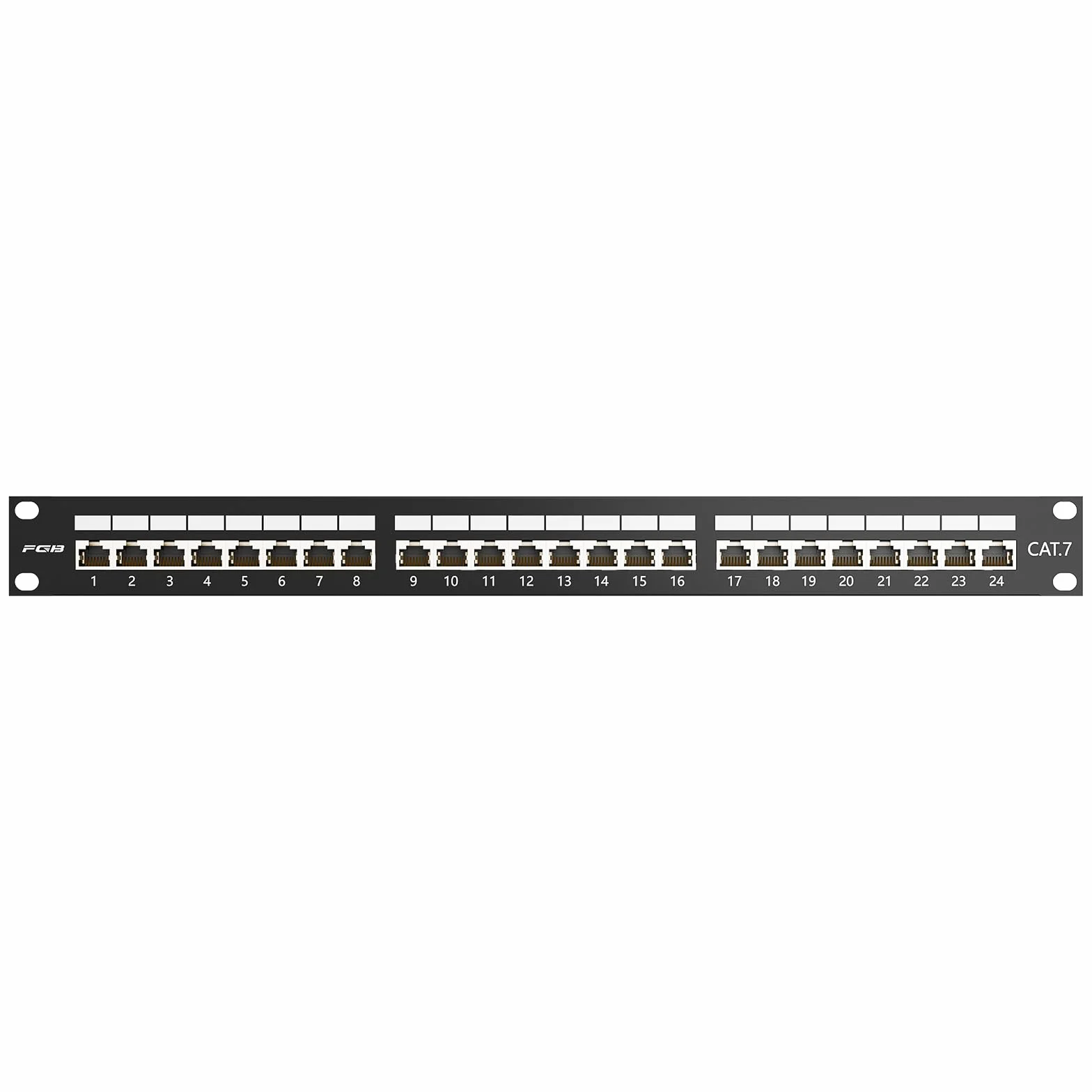 Panel de conexiones CAT 7 24 puertos RJ45 blindado 19 pulgadas