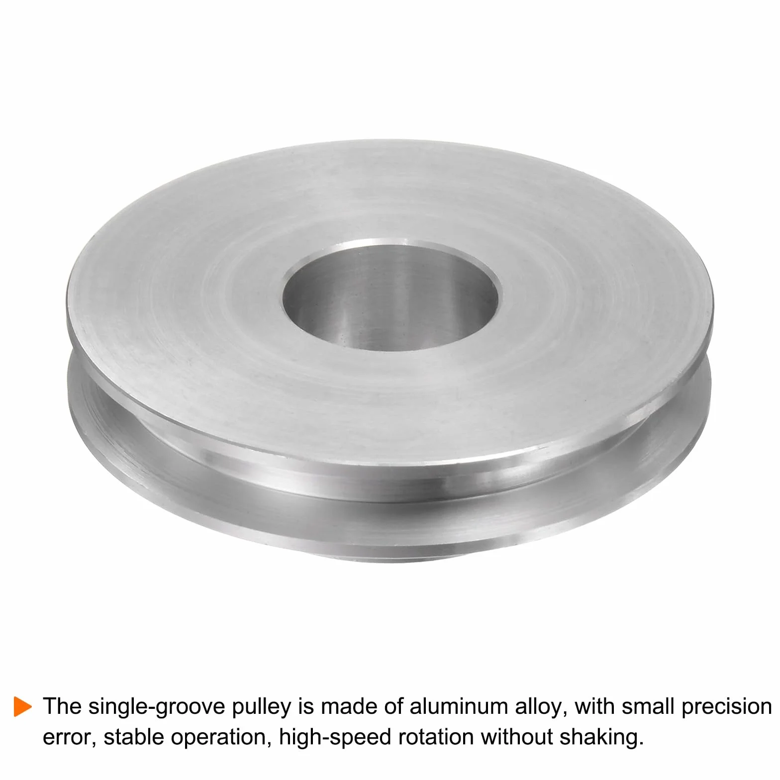 sourcing map Polea de Ranura Única 20 mm Diámetro Fijo 60 mm Diámetro Exterior Aleación Aluminio con Llave Hexagonal para Máquina Perforación