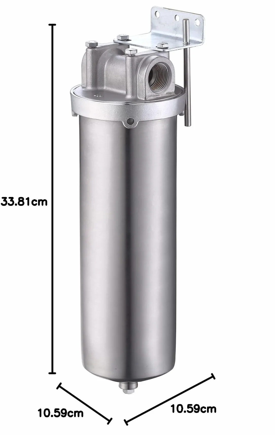 NSF Carcasa de filtro de acero inoxidable 304 para purificación de agua 10 pulgadas 3/4 NPT
