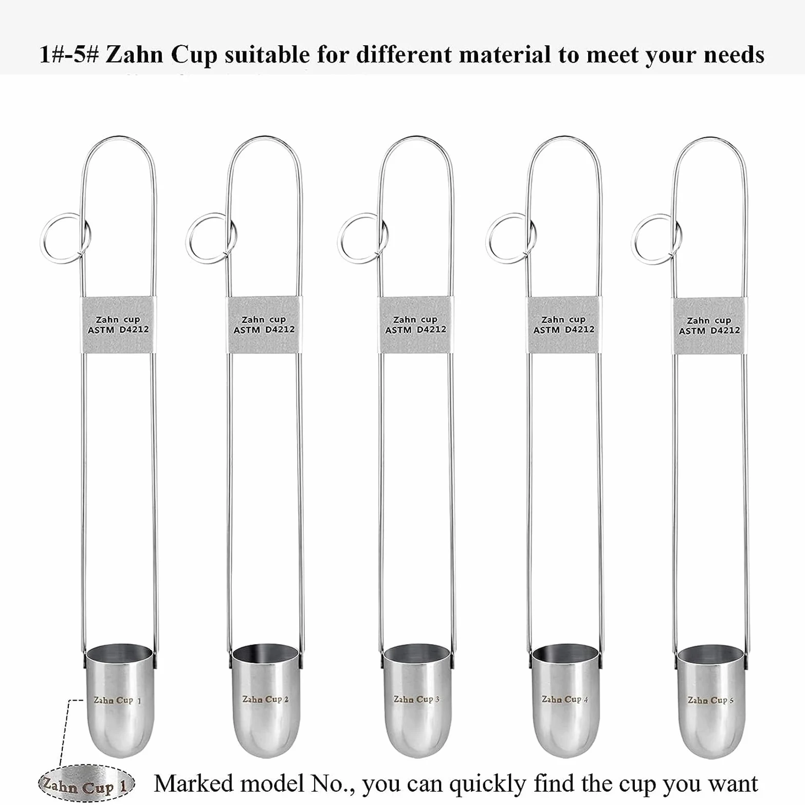 Vaso de viscosidad, viscosímetro de acero inoxidable tipo inmersión para medición de alta viscosidad, capacidad de 44 ml para acabados de pintura y aceite