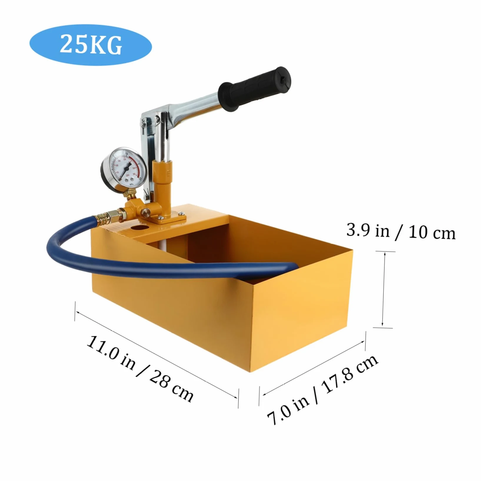 Bomba De Prueba De Presión Manual 25 Kg De Aluminio, Comprobador Hidráulico Para Tuberías Ppr, Indicador De Presión Resistente, Uso Industrial y Construcción