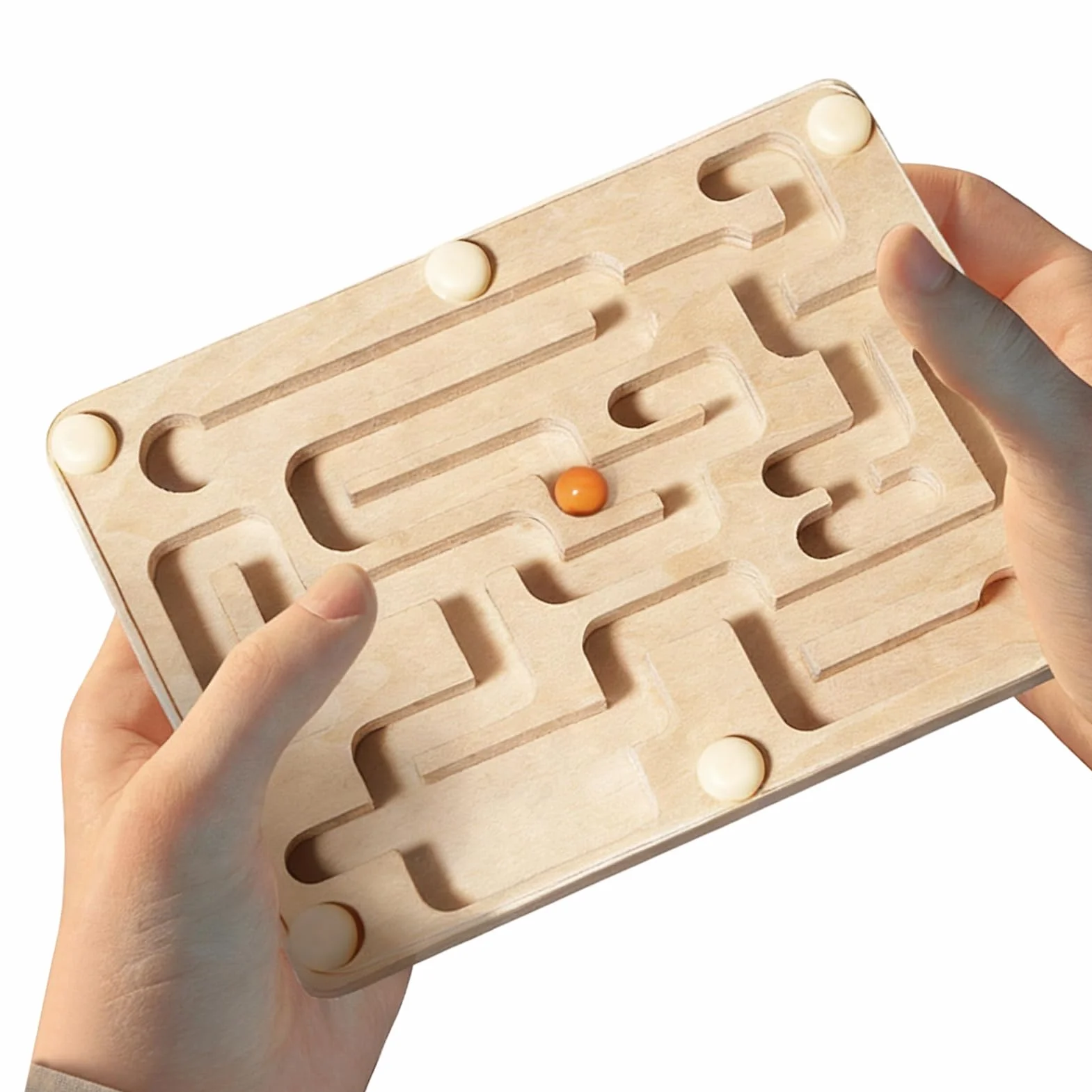 Juego de Laberinto de Madera Laberinto de Bolas Tablero de Actividad para Desafíos y Concentración