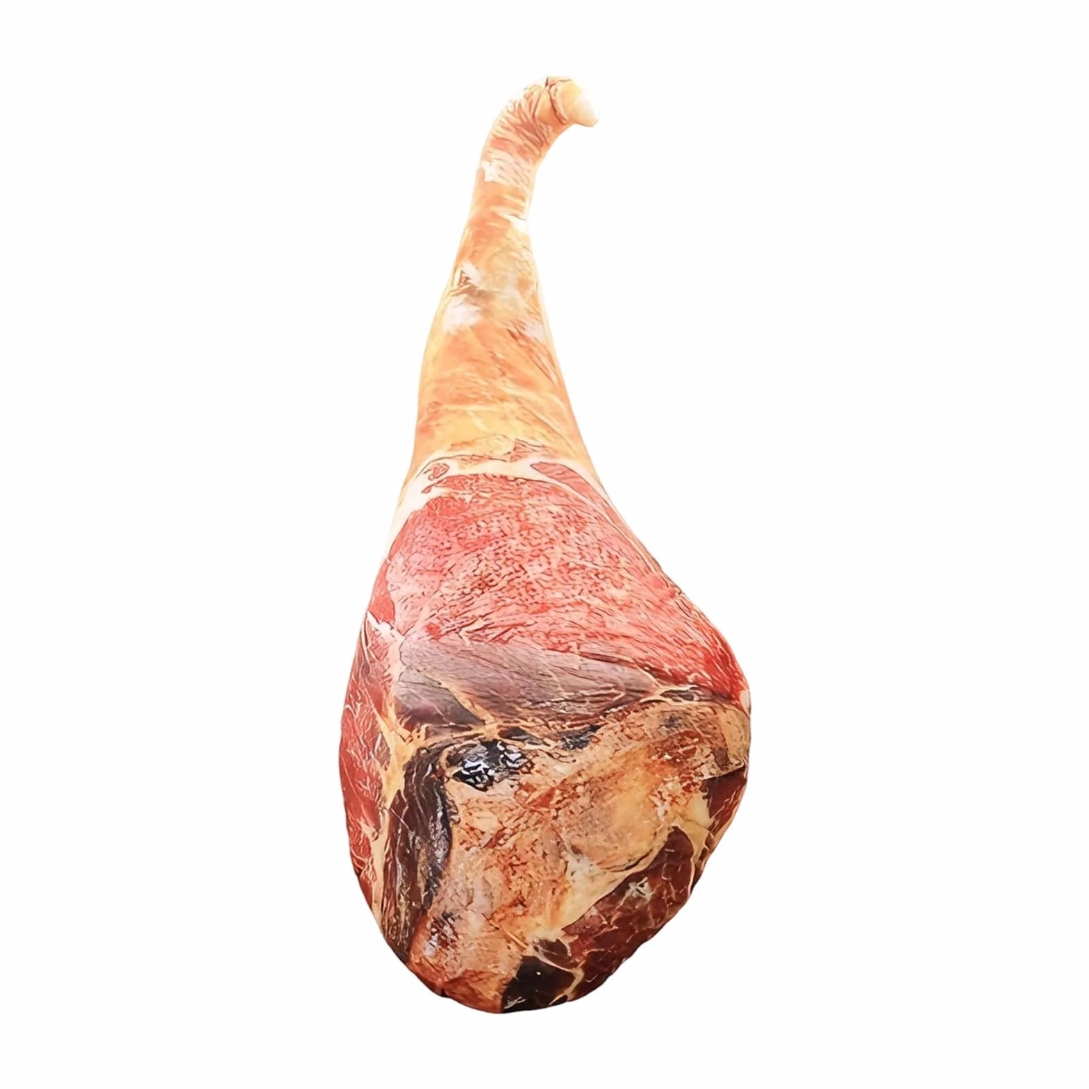 Cojín humorístico en forma de jamón, tela suave y felpa creativa para acentos de vivienda y regalos