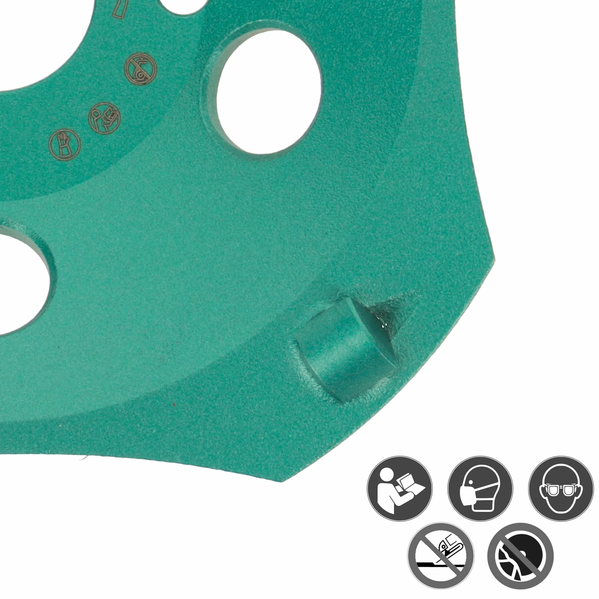 PRODIAMANT Muela de copa de diamante PCD premium 125 / 22,2 4 segmentos verde PDX829.793