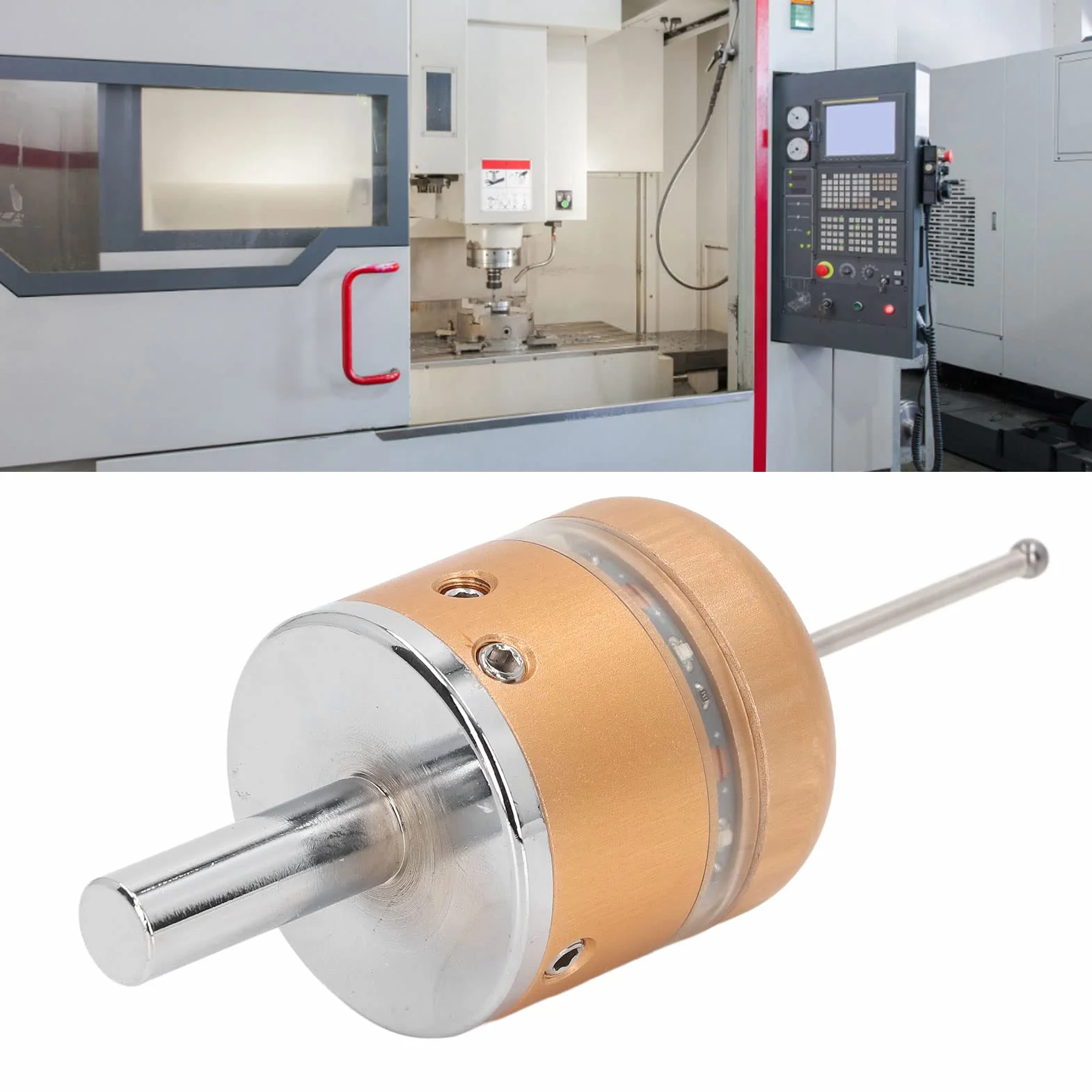 Buscador de Bordes 3D CNC, Sensor 3D de Sonda Táctil CNC de Alta Precisión, Localizador de Bordes Electrónico a Prueba de Agua con Sonda Giratoria de 180 ° para Ejes X, Y Y Z, para Equipos CNC(#2)