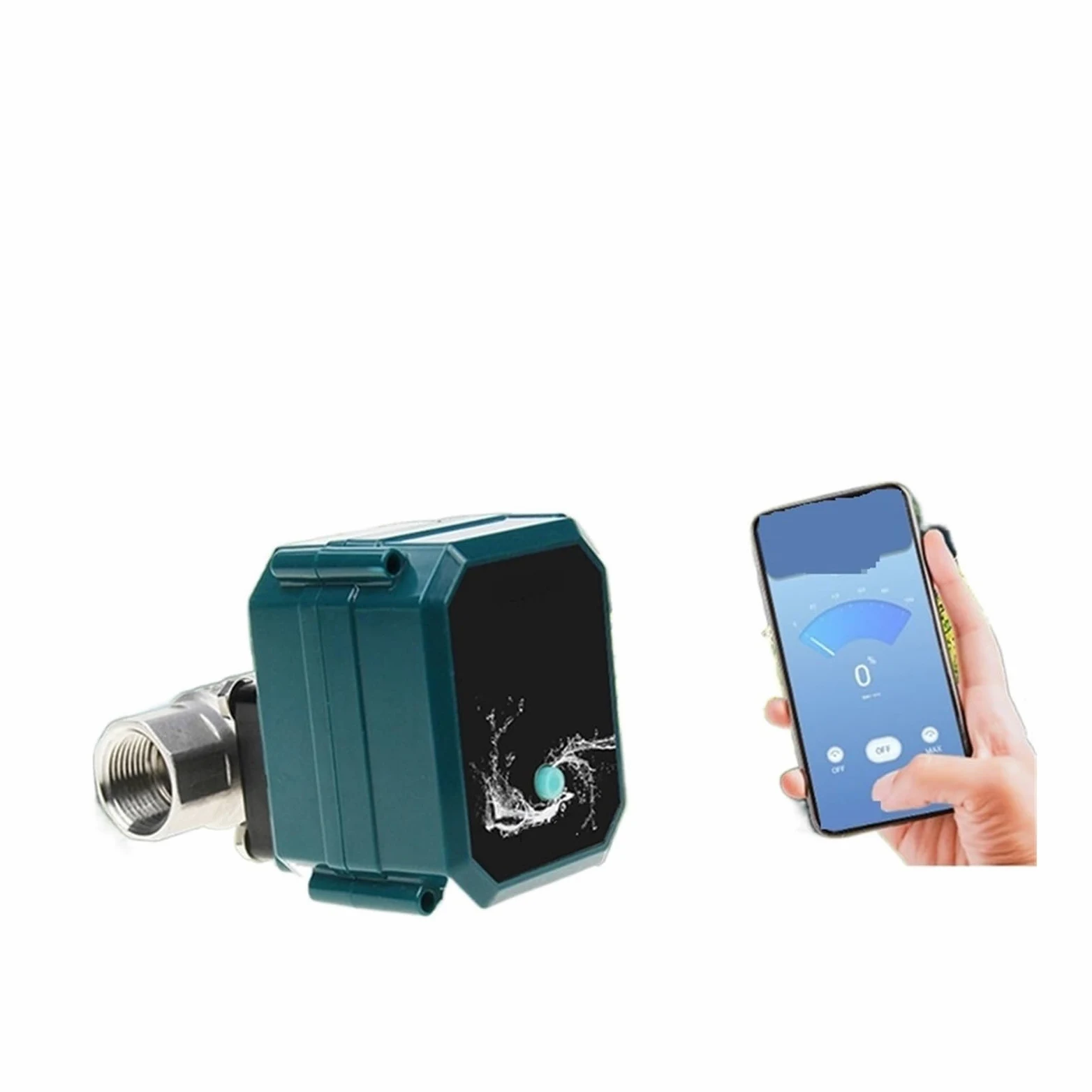 Válvula De Agua Bola Motorizada Eléctrica, Control Remoto Riego Jardín Acero Inoxidable Con Función Sincronización Y Cuenta Atrás Funcionamiento Fiable(DN15)