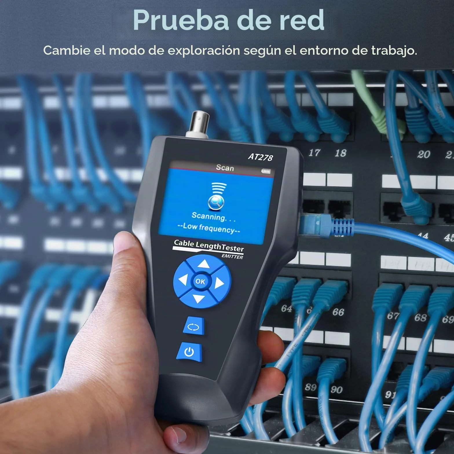 comprobadores de cables de red, NF-8601S TDR Multifuncional LCD Line Length Tester Breakpoint Testers Tracker RJ45/RJ11/BNC/Metal Cable/PING/POE Cable
