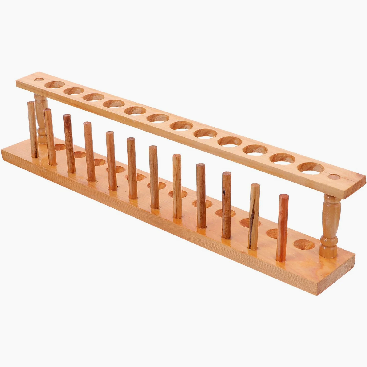 MAGICLULU Organizador de Tubos de Ensayo de Plástico Beige, Portátil y Bien Pulido, Soporte Adecuado para Laboratorio y Escuela