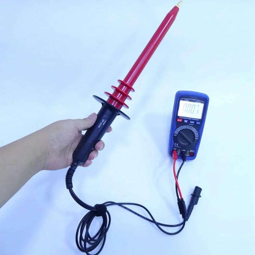 Sonda para Multímetro de Alto Voltaje HPV-40 de 40 KV, Sonda de Detección de Atenuación de Alto Voltaje de 1000 V CA de 10 MHZ, 0-40 KV, 1000:1