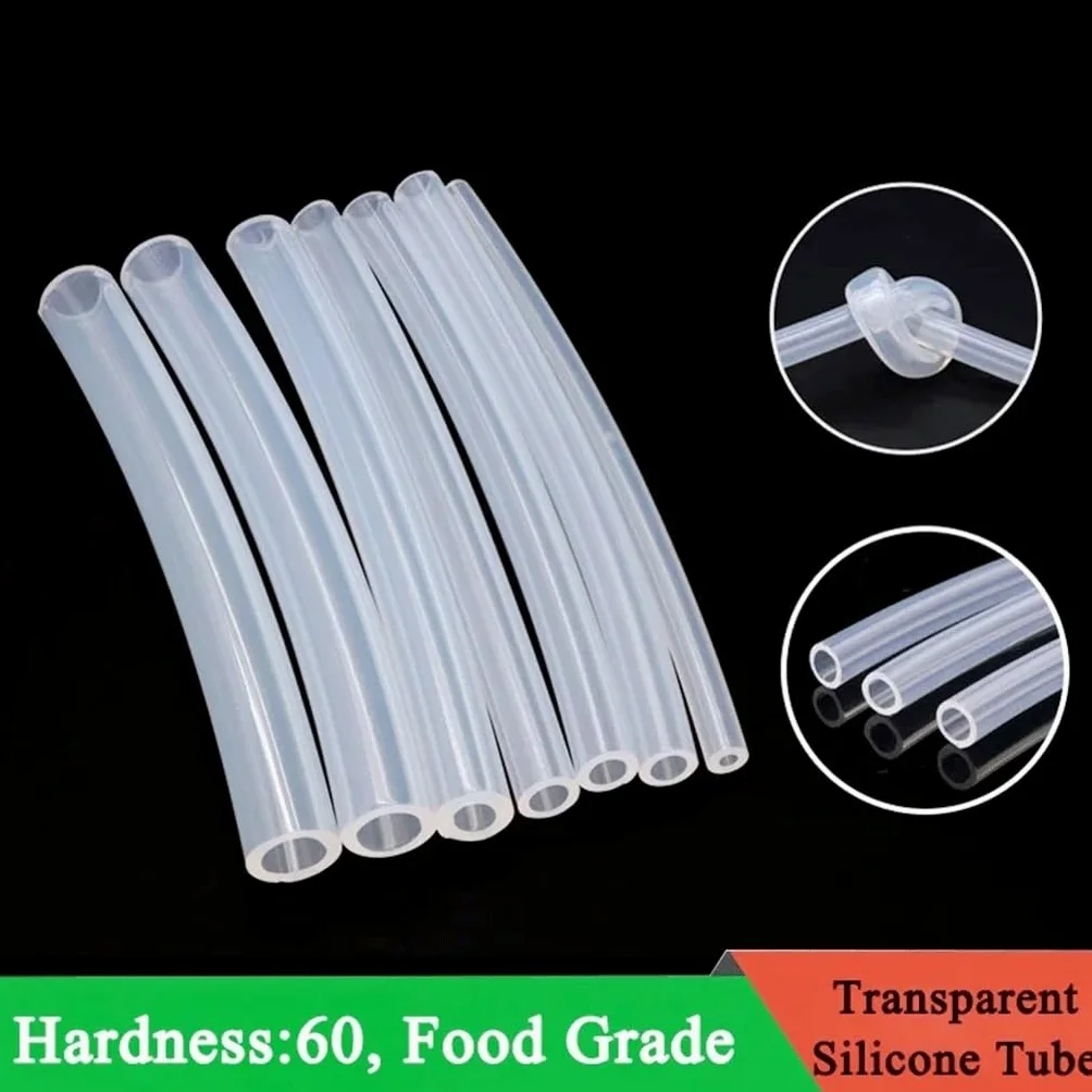 Tubo de goma de silicona flexible transparente, manguera de silicona de 10 m, varios tamaños para riego por goteo, fontanería, acuario (diámetro interior de 2,5 mm x 4 mm de diámetro exterior)
