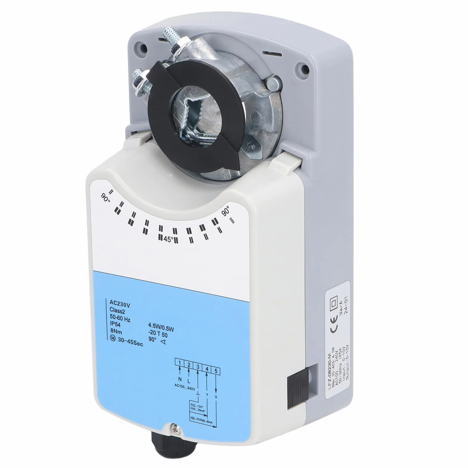 Actuador de Válvula de Aire Eléctrica Sonew, Válvula de Aire de Solenoide Eléctrica, Motor sin Escobillas de CC, Controlador de Válvula de Aire de ángulo de Rotación Ajustable,