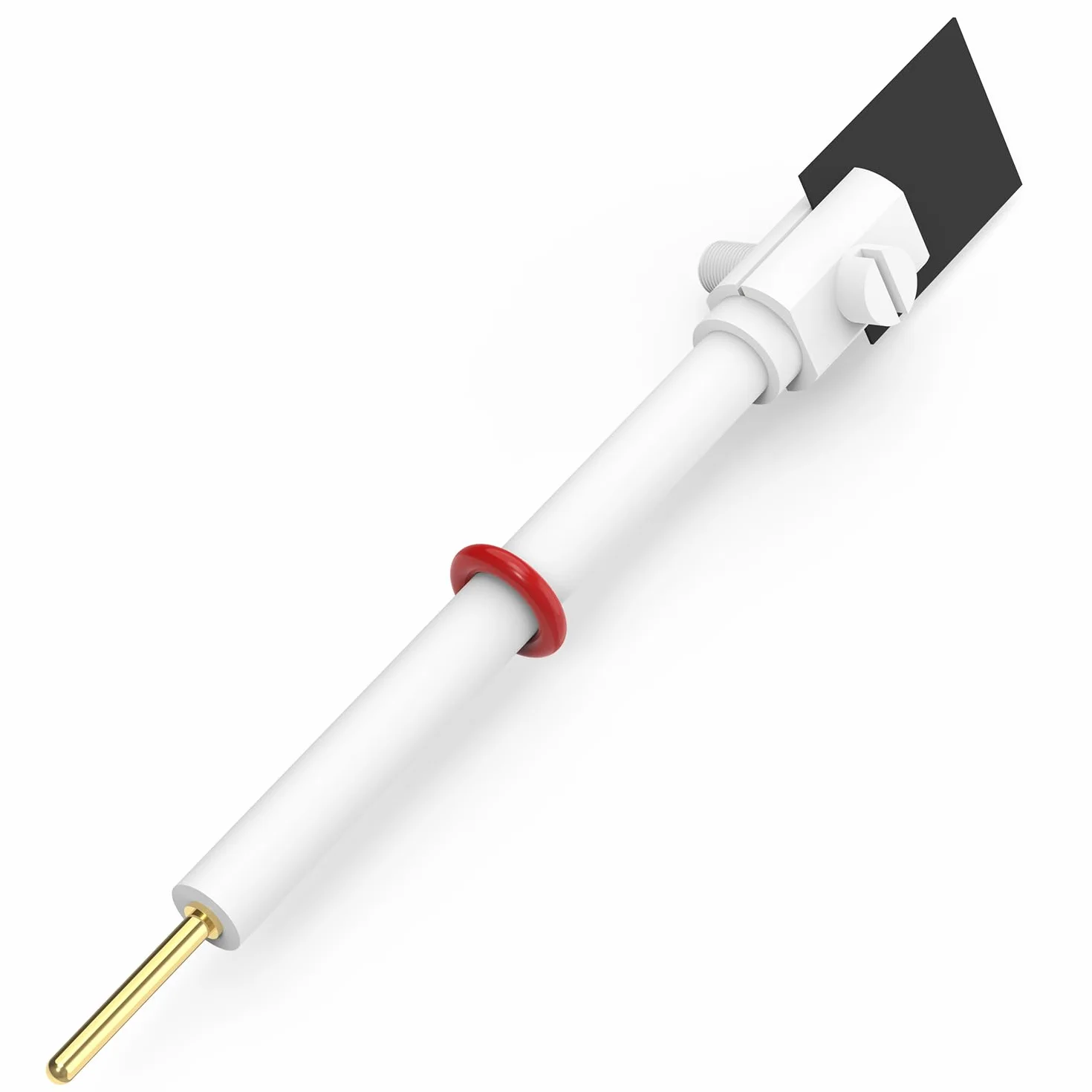 Labasics PTFE Platino Electrodos Titular, Electrolisis Celda Electrodos Pinzas Sólido Muestra Conductividad Titular Clip de 10 x 15 mm Alta Pureza Platino Tabla y PTFE Cuerpo