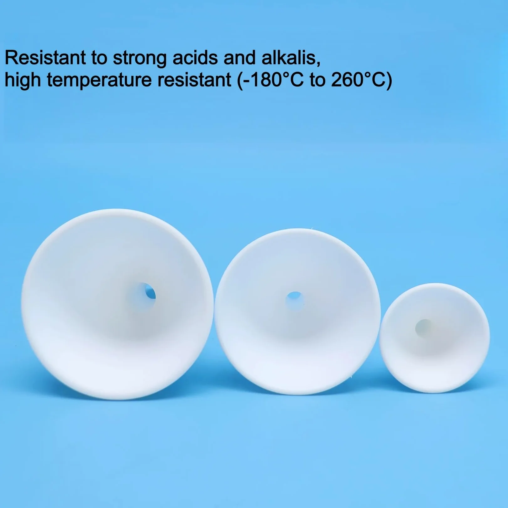 Embudo de PTFE, herramienta de filtración de laboratorio cónica de 32-160 mm(D130mm)
