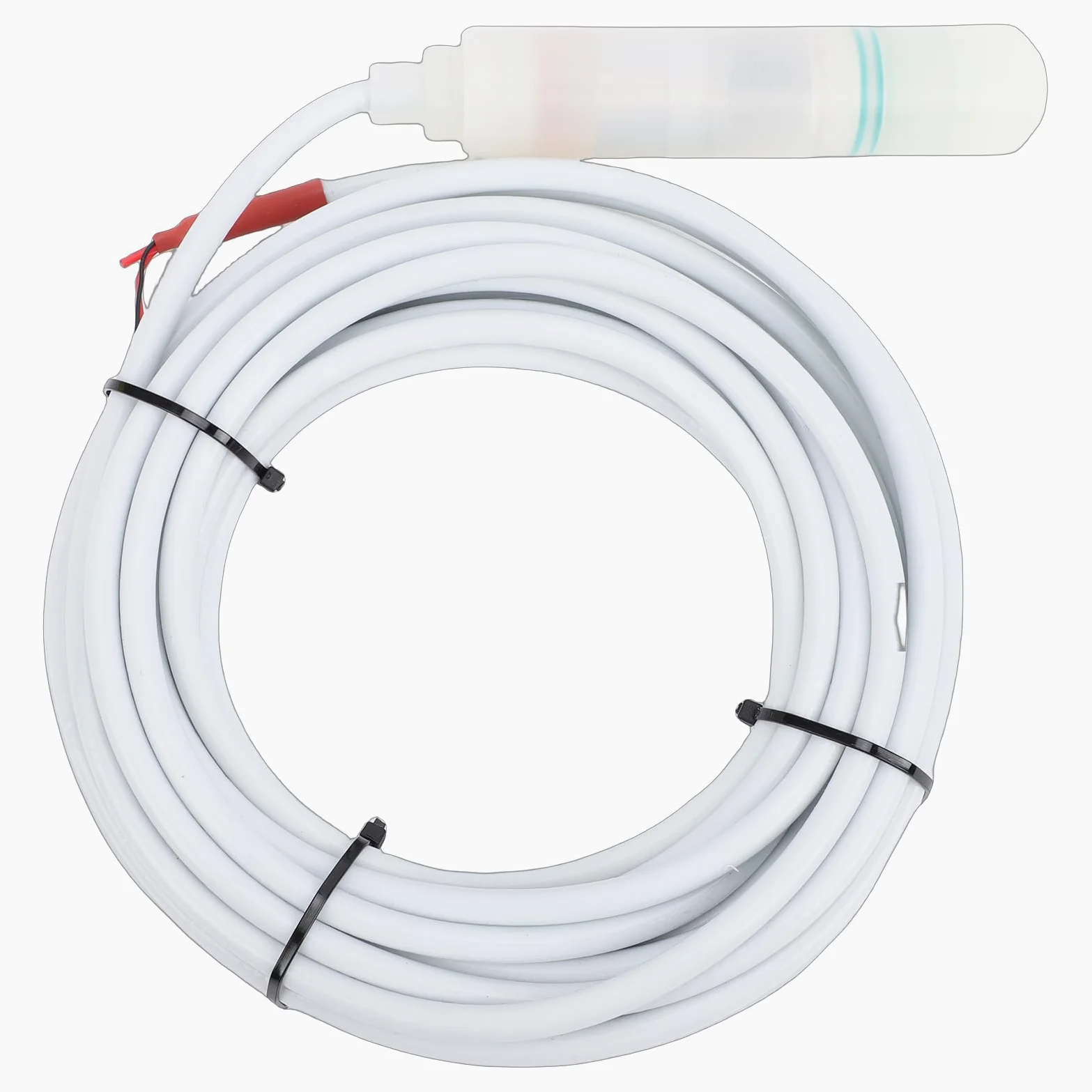 Fockety Sensor de Nivel de Agua, Transmisor Sumergible Capacitivo Cerámico de Precisión de 0,25% FS, Sensor de Nivel de Líquido con Cable de 10 M para Tanques Pantalla Digital Inversor PLC (Rango