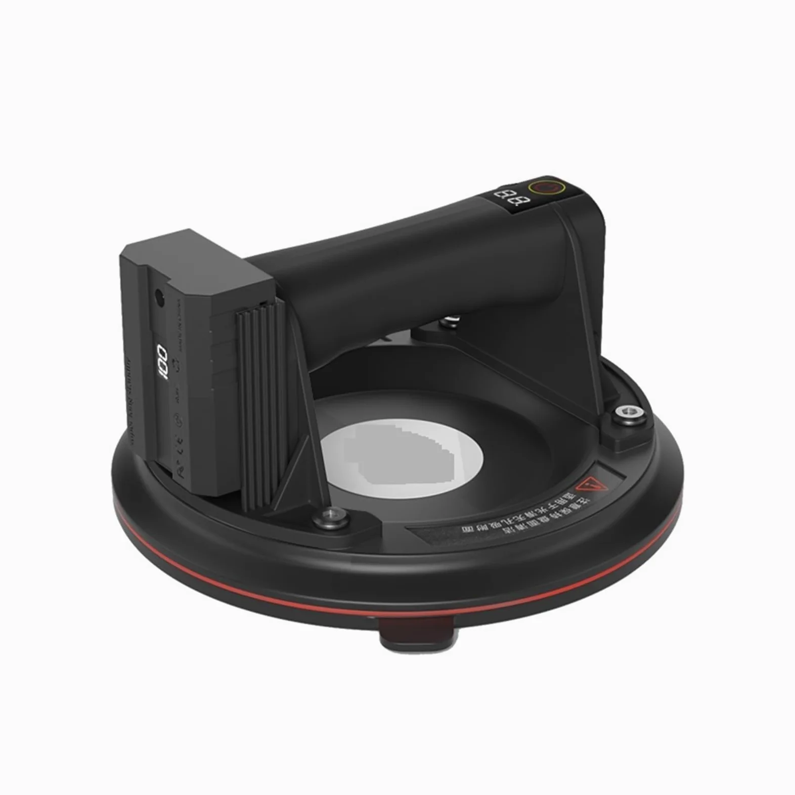 ventosa de vacío, Ventosa de vacío eléctrica 2800mAh for azulejos vidrio, ventosa Industrial 8 pulgadas con capacidad carga 200kg y bomba aire(Red Plastic Box)