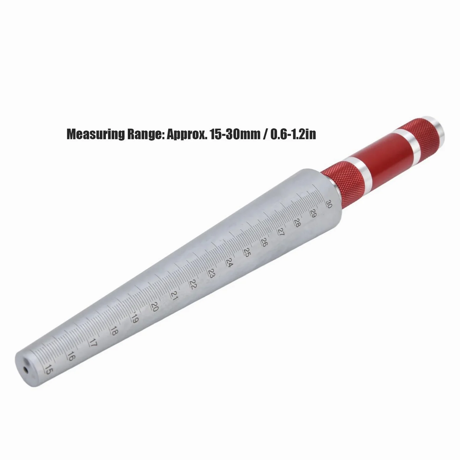 Galgas de Espesor, Calibre de apertura Calibre de apertura Regla de espesores cónica Herramienta de medición de diámetro interior de acero inoxidable Calibre de espesores de apertura de 15 a 30 mm