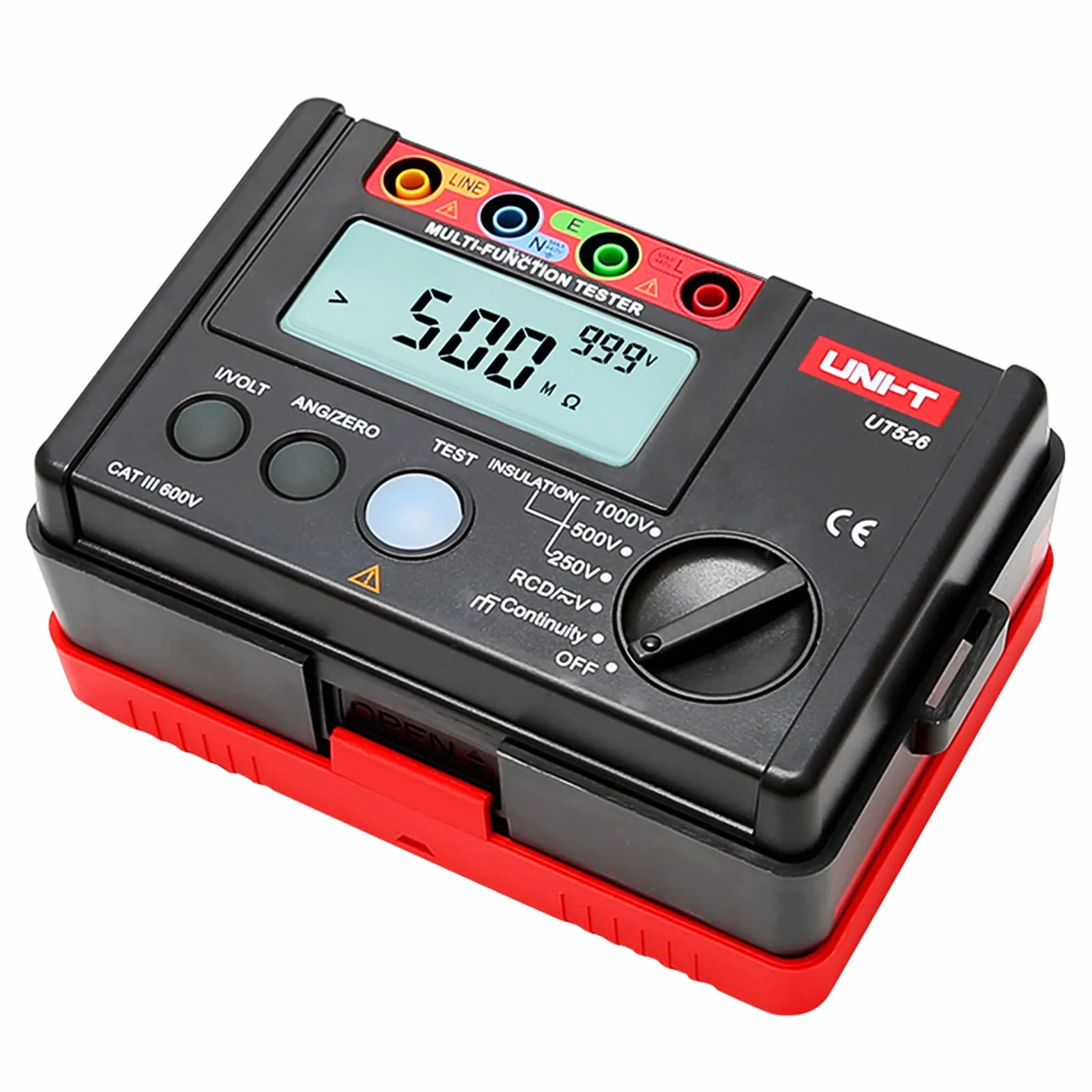 UNI-T UT526 Multifunción Eléctrico Metro, Aislamiento Resistencia/Prueba de RCD/Bajo Resistencia Continuidad Prueba/Voltaje Medición
