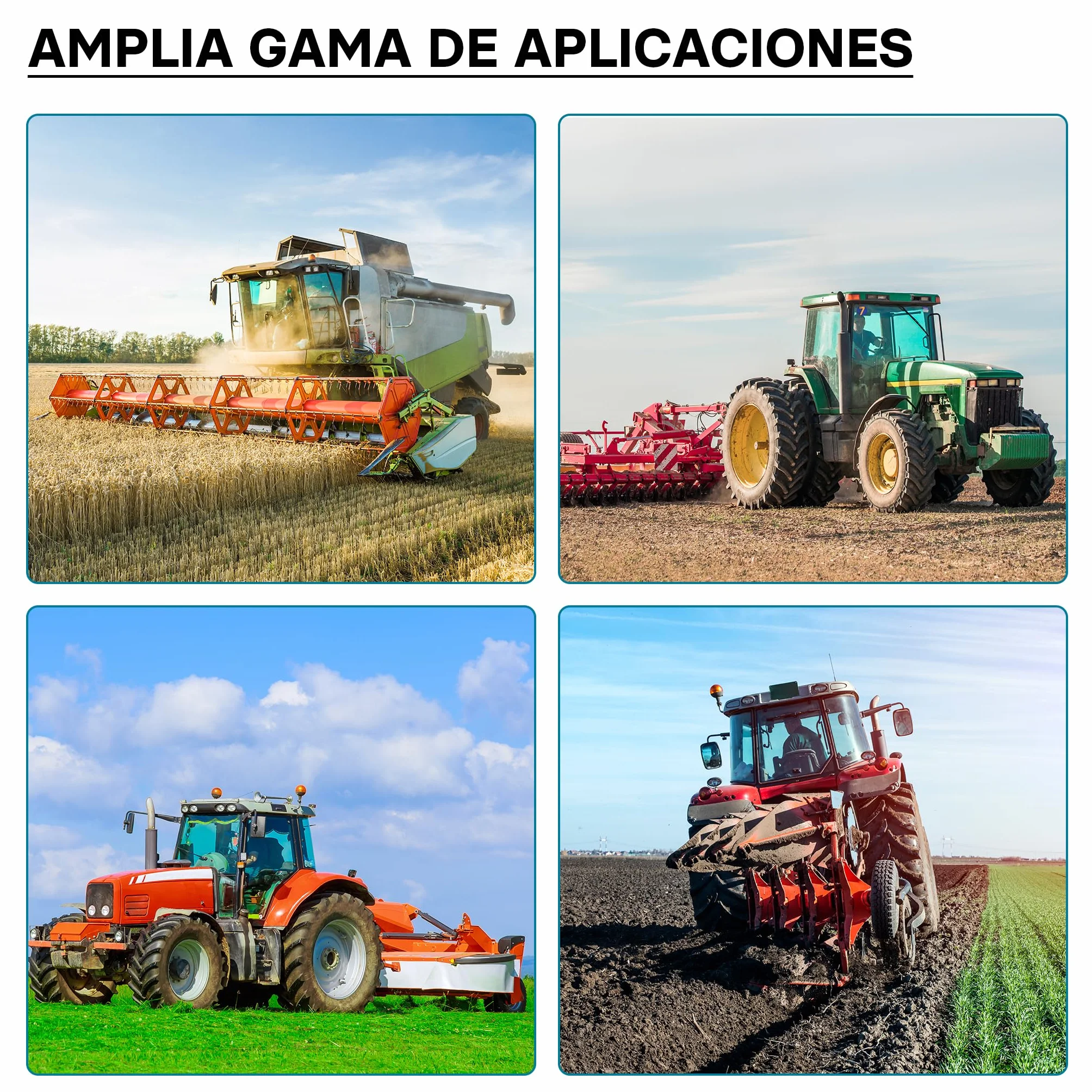 WilTec Toma de Fuerza PTO 175 mm Casquillo Eje Estriado 1 3/8" 6 Eje de Salida 1 3/4" 20 Tractor