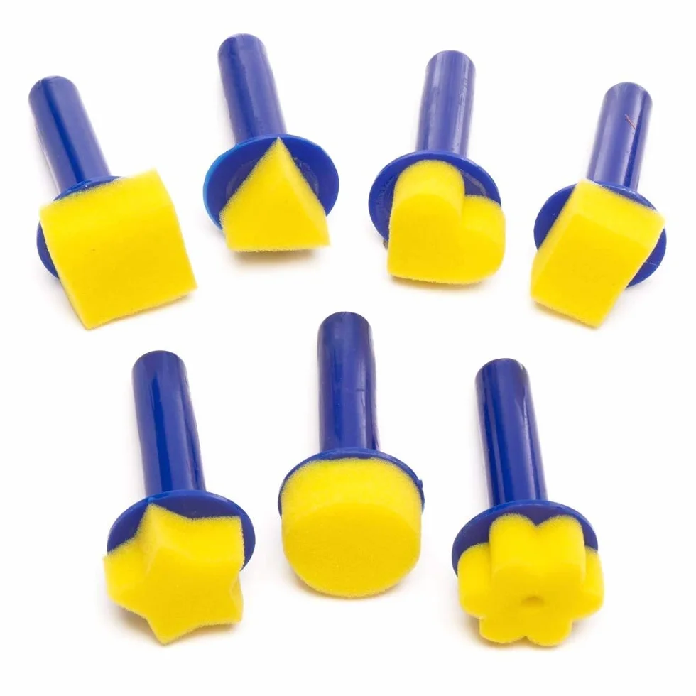 Baker Ross FE293 Pinceles de Esponja de Pintura - Paquete de 8 para Niños