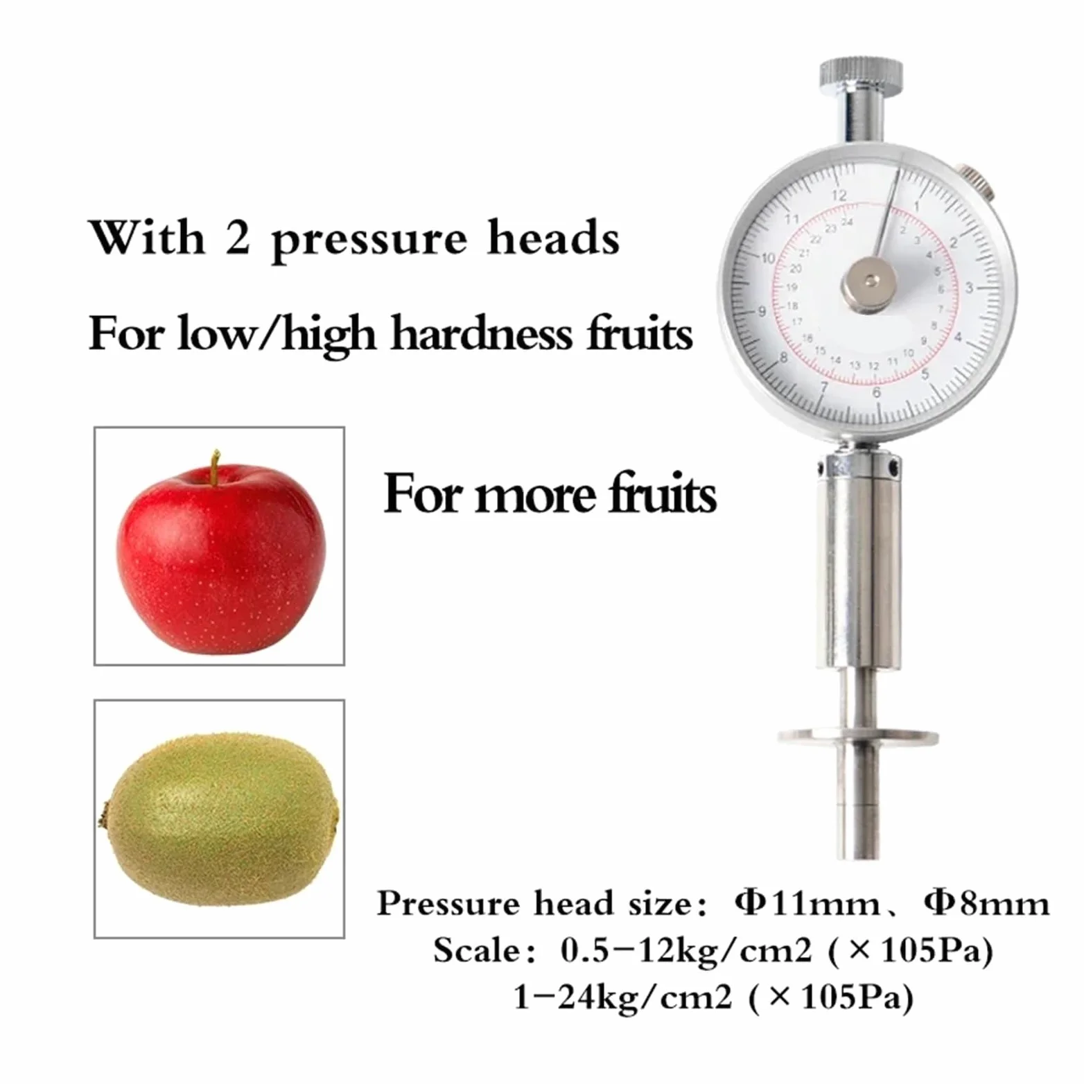 Durómetro portátil for frutas, esclerómetro, durómetro for naranjas, penetrómetro,Sonda precisa | 3