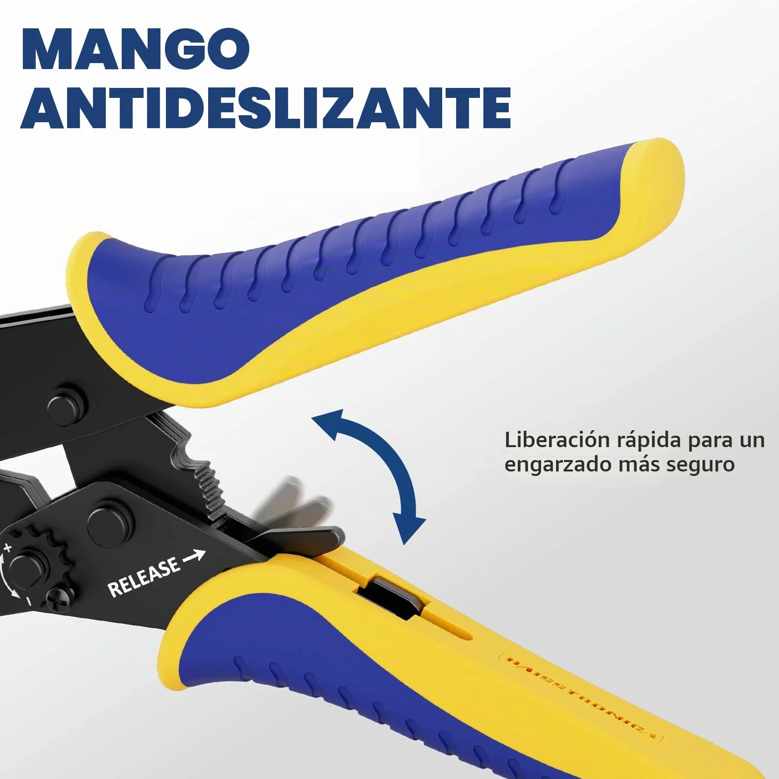 Crimpadora para Terminales de Cable Haisstronica 0,25–10 mm² (AWG24–8) Alicate de Crimpar
