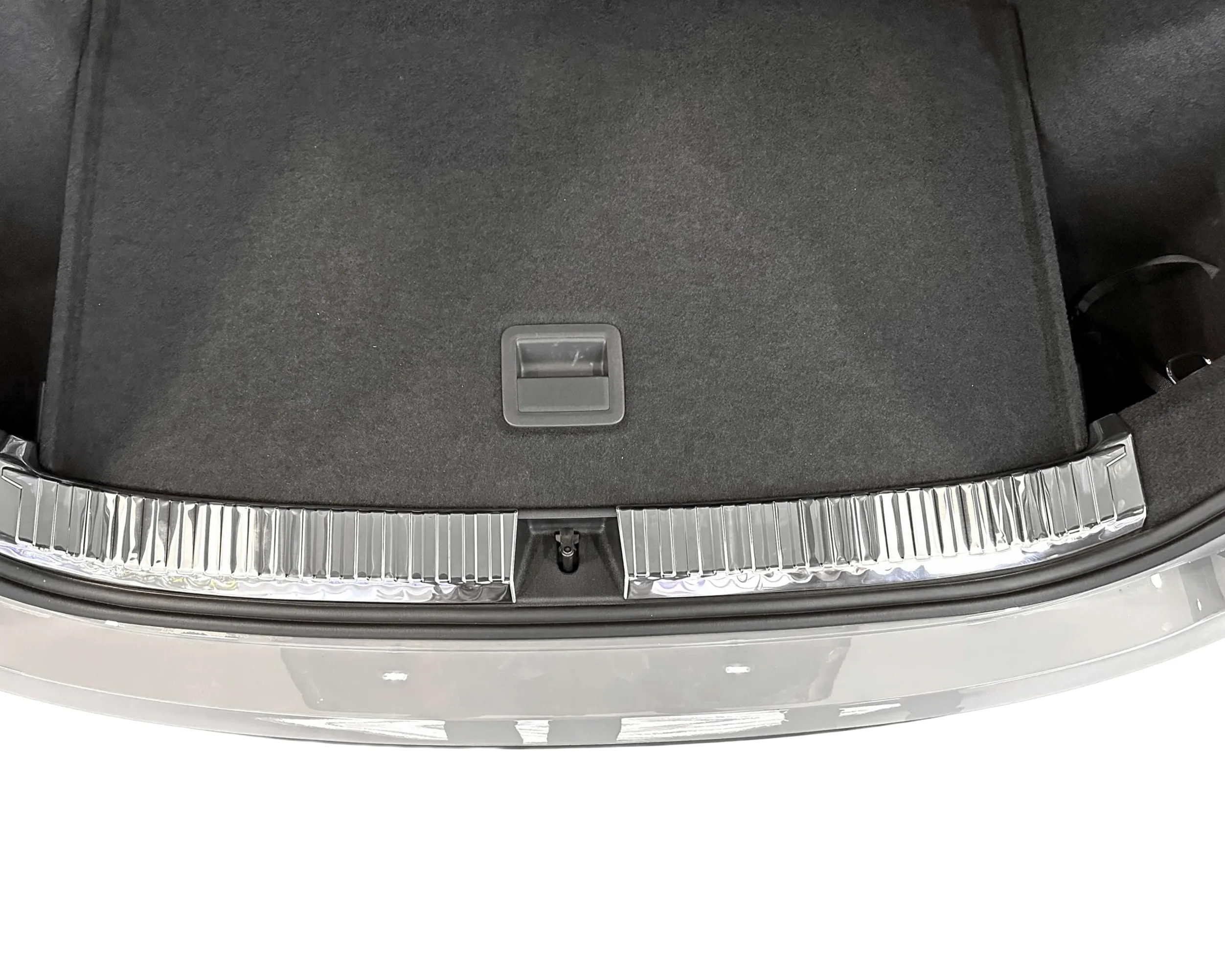RECAMBO Protector de borde de carga de acero inoxidable interior cromado apto para Skoda Kodiaq II a partir de 2024 – Protección contra arañazos, contorno perfecto, acero inoxidable, base de cinta