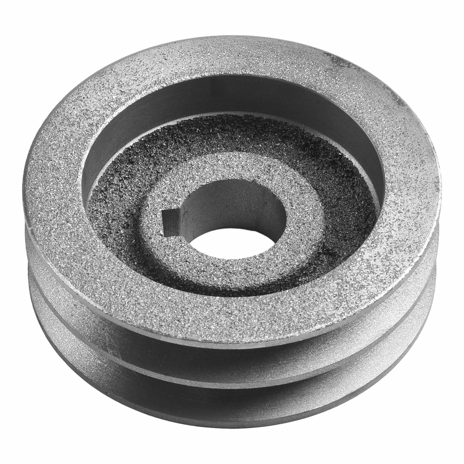 Polea de correa trapezoidal de hierro fundido, doble ranura 50-100 mm, accesorio para herramienta eléctrica