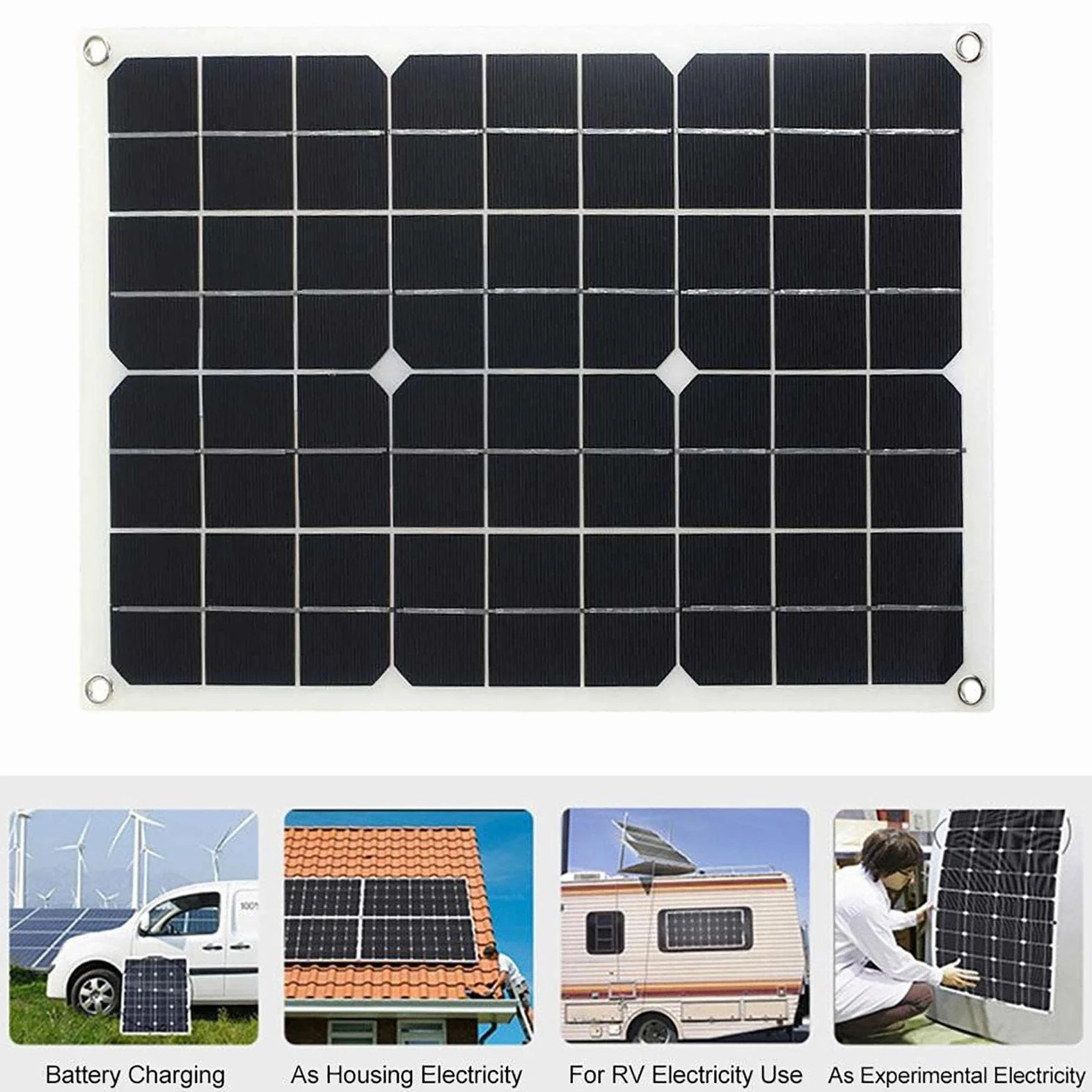Kit de panel solar portátil, sistema de energía solar, inversor de 4000 W con 2 puertos USB, control de carga solar 30 A, indicador de pantalla LED, carga rápida para fuente de alimentación de