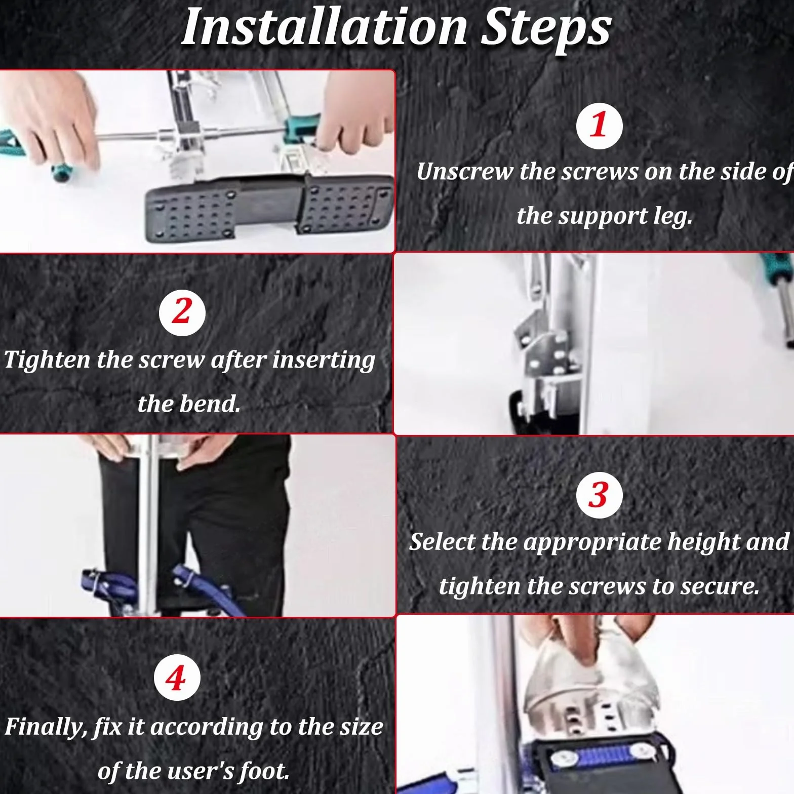 Zancos de Trabajo Herramienta Aluminio Ajustable en Altura 15 a 23 Pulgadas Zancos Artesanos livianos Pintores Caminar Pintura Grabar Constructores de Techos Lugares Altos(15"-23"(42-58CM))