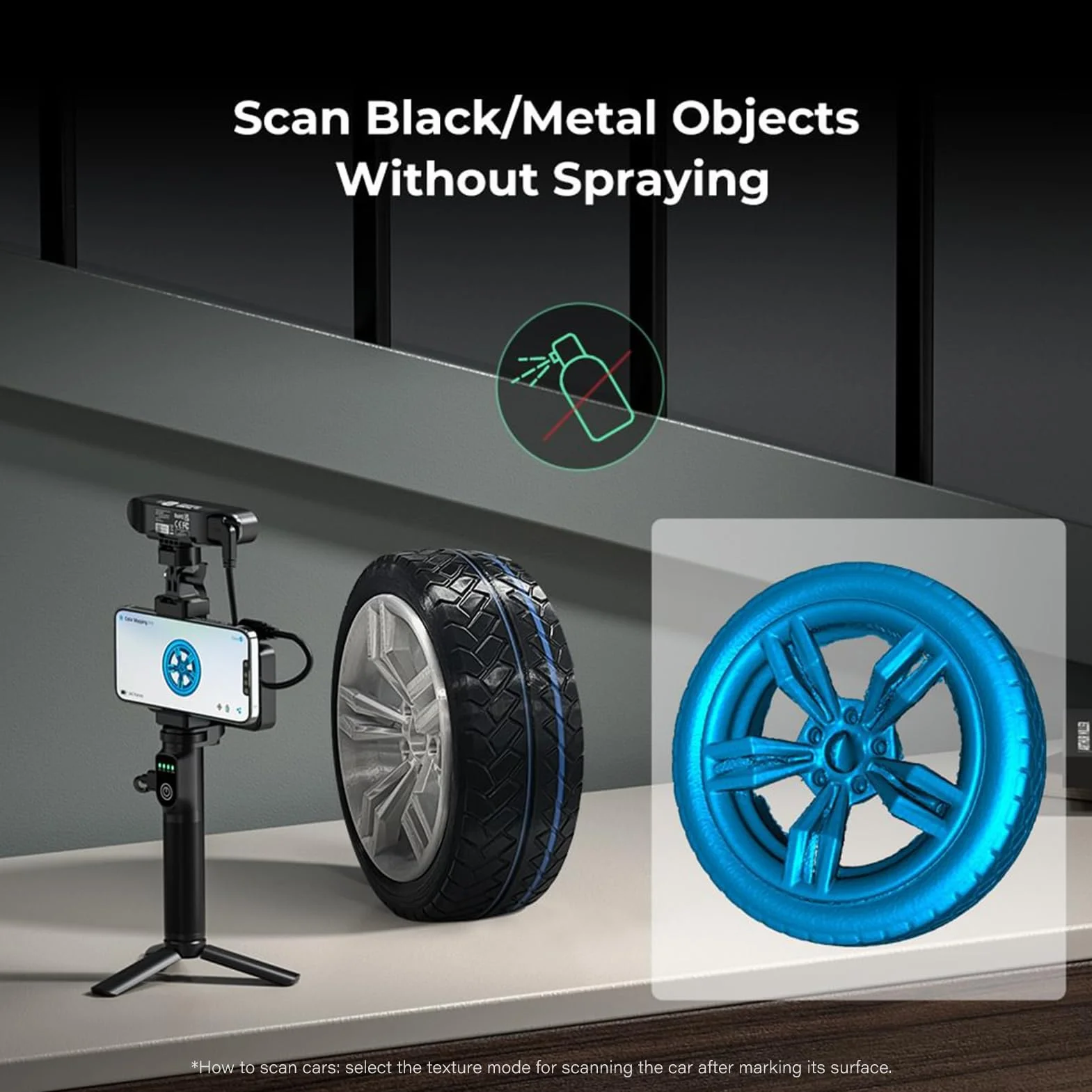 Creality CR-Scan Ferret Pro - Escáner 3D para impresora 3D, escaneo manual de modelo 3D, pista antivibración, escaneo Wifi6, precisión de 0,1 mm, 24 bits a todo color para teléfono Android iOS, PC