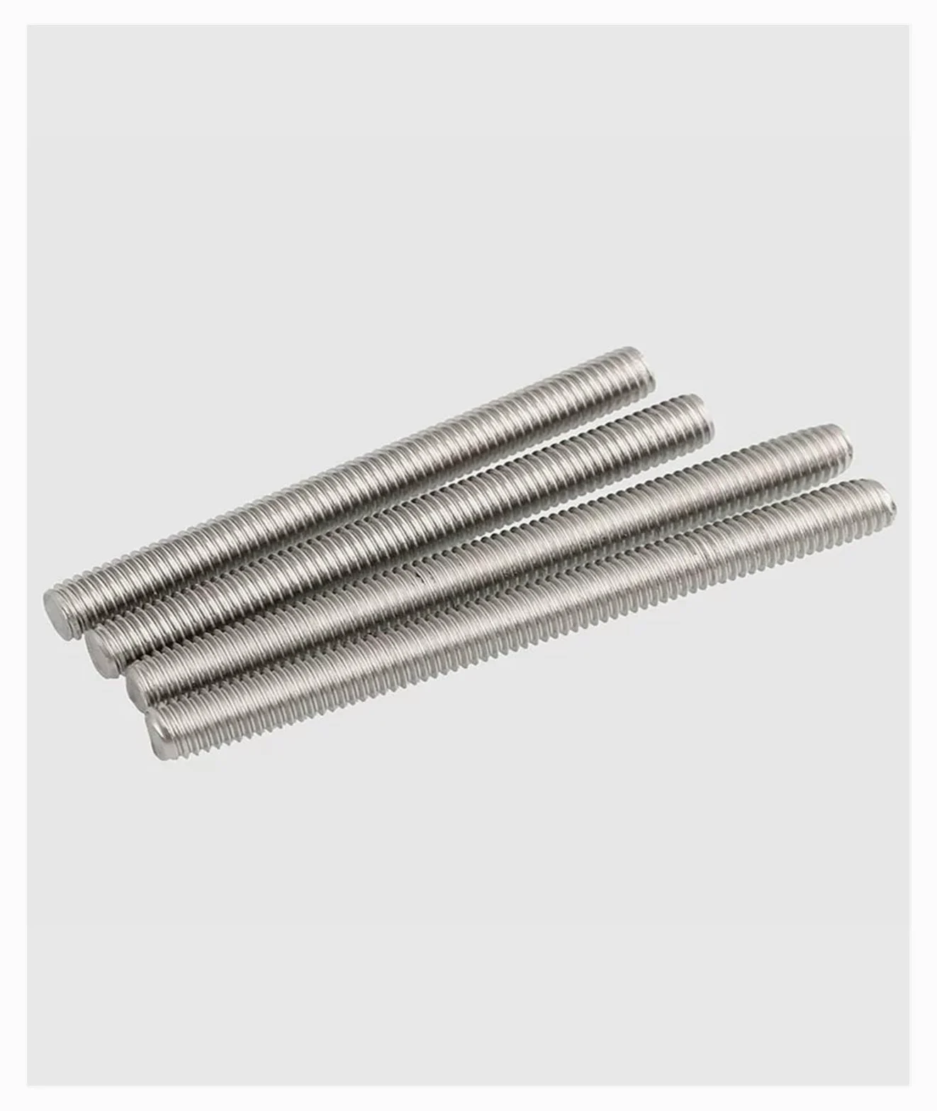 Varilla roscada, 1 pieza M2-M20 304, varilla roscada de acero inoxidable, perno sin cabeza, varilla de eje de rosca completa, espárrago de barra(M16x500)