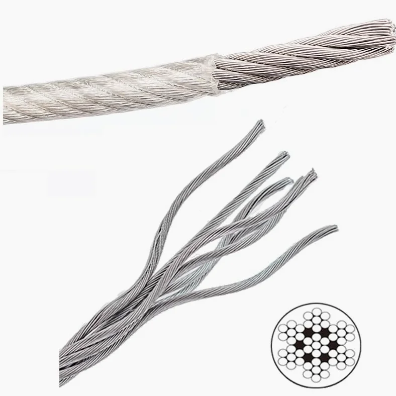 Cable Acero El plástico Transparente del PVC cubrió ningún Cable de Cuerda de Alambre de Acero Inoxidable de Las Rebabas 304 Cable Acero Plastificado (Size : 10 Meter, Color : Diameter 8mm)