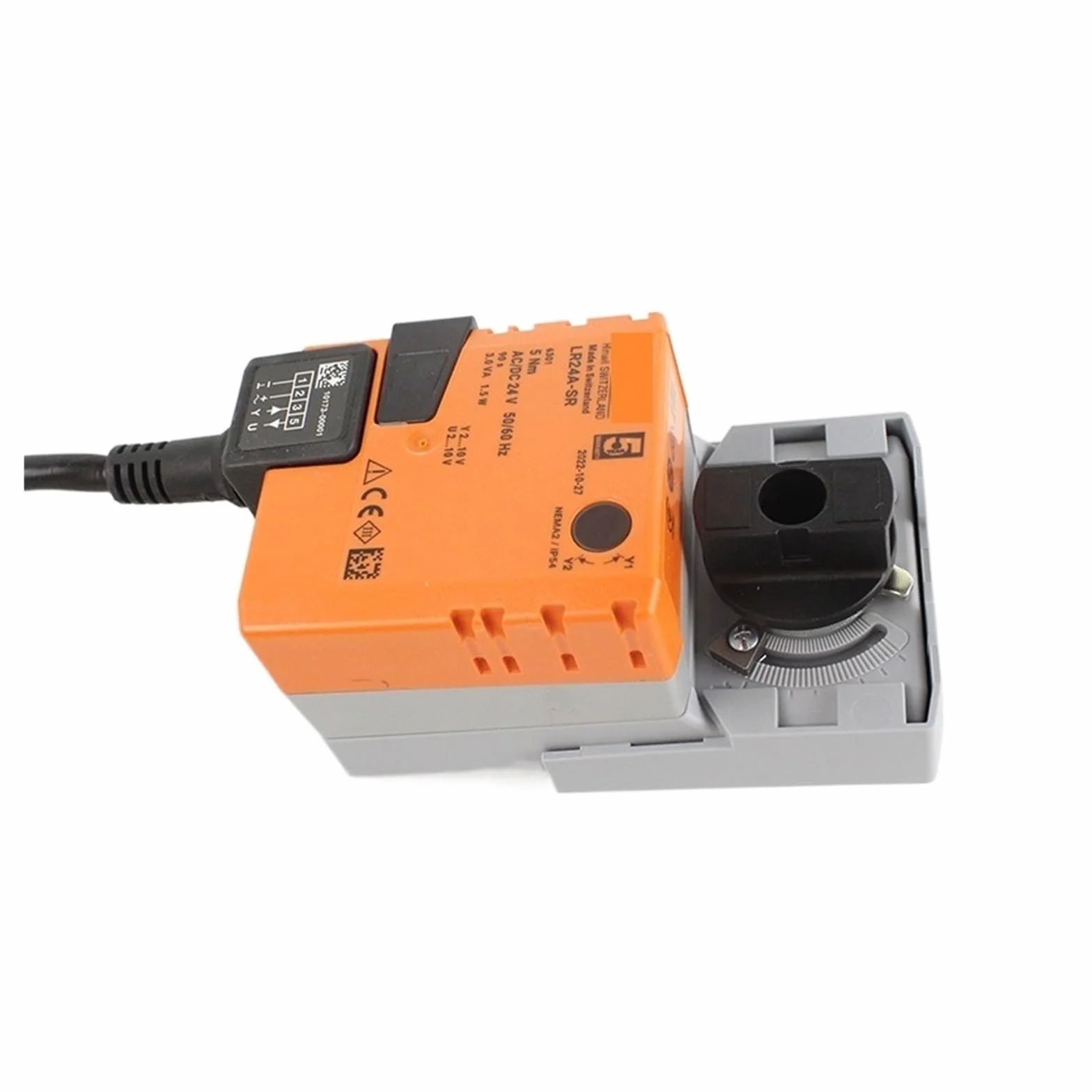 Actuador rotativo de modulación LR24A-SR AC24V DC24V 5NM for Control de válvulas de Bola modulación 2-10V (Color : LR24A-SR)
