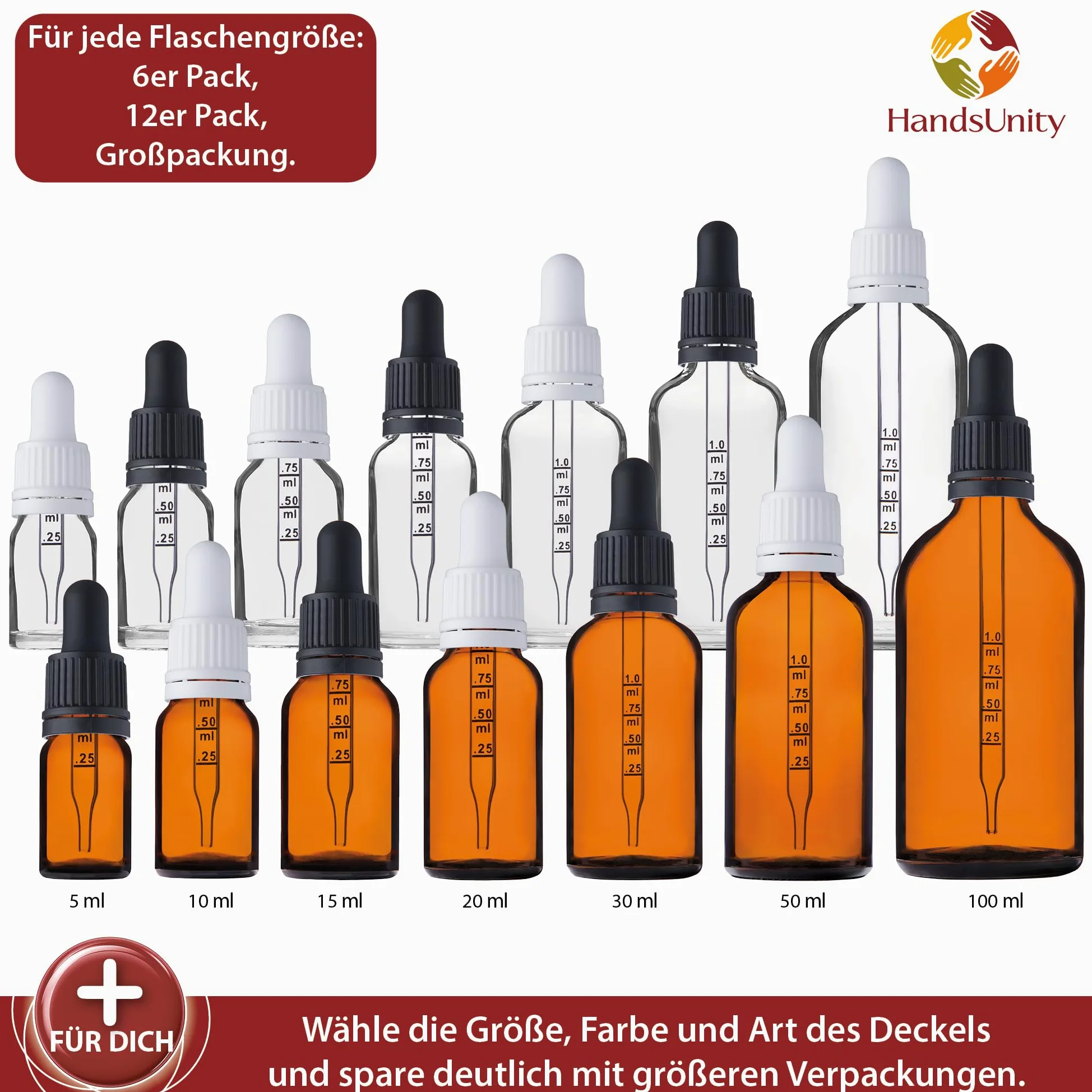 Botella de pipeta 50ml-88pcs Botella de vidrio pequeña - frasco de cristal ámbar con tapa de pipeta negra incluyendo 5pcs Accesorios de ayuda Botellas de vidrio marrón