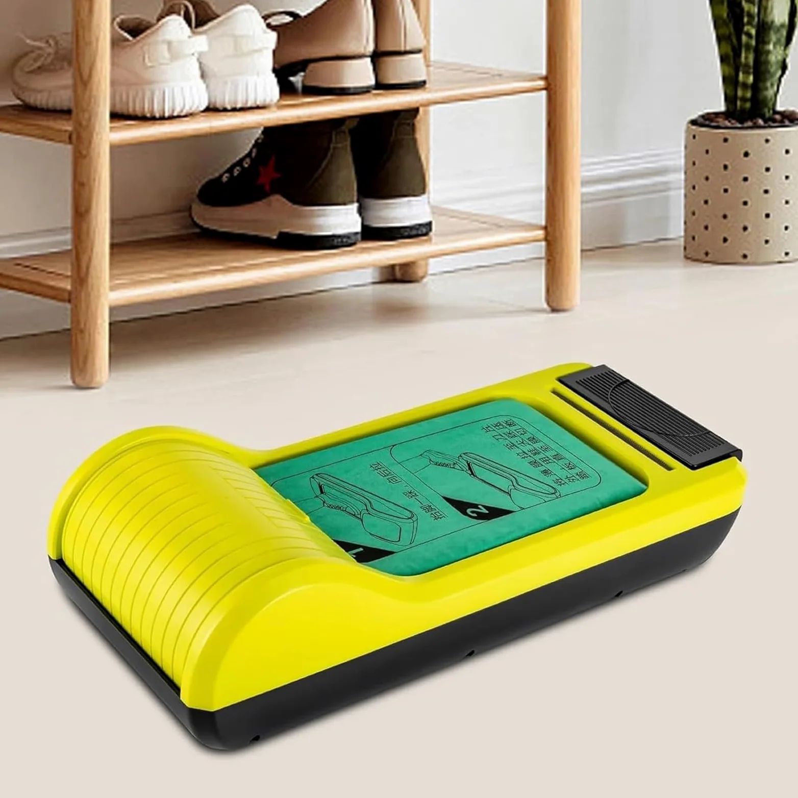 MáQuina AutomáTica para Envolver Zapatos con Film, Dispensador PortáTil de Cubrezapatos Desechables con Pedal y 3 Rollos de Film para Hogar/Oficina/Laboratorio