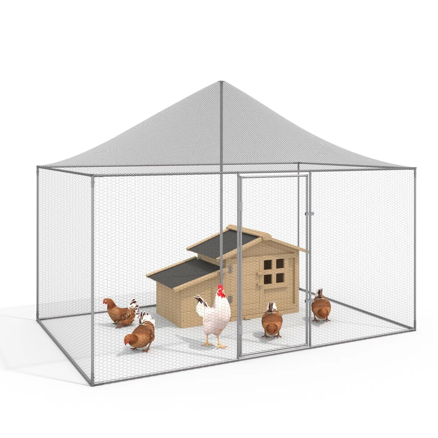 IDMarket - Aviario 6 m² Parque de malla de 3 x 2 M cercado gallinero para animales de bajo patio