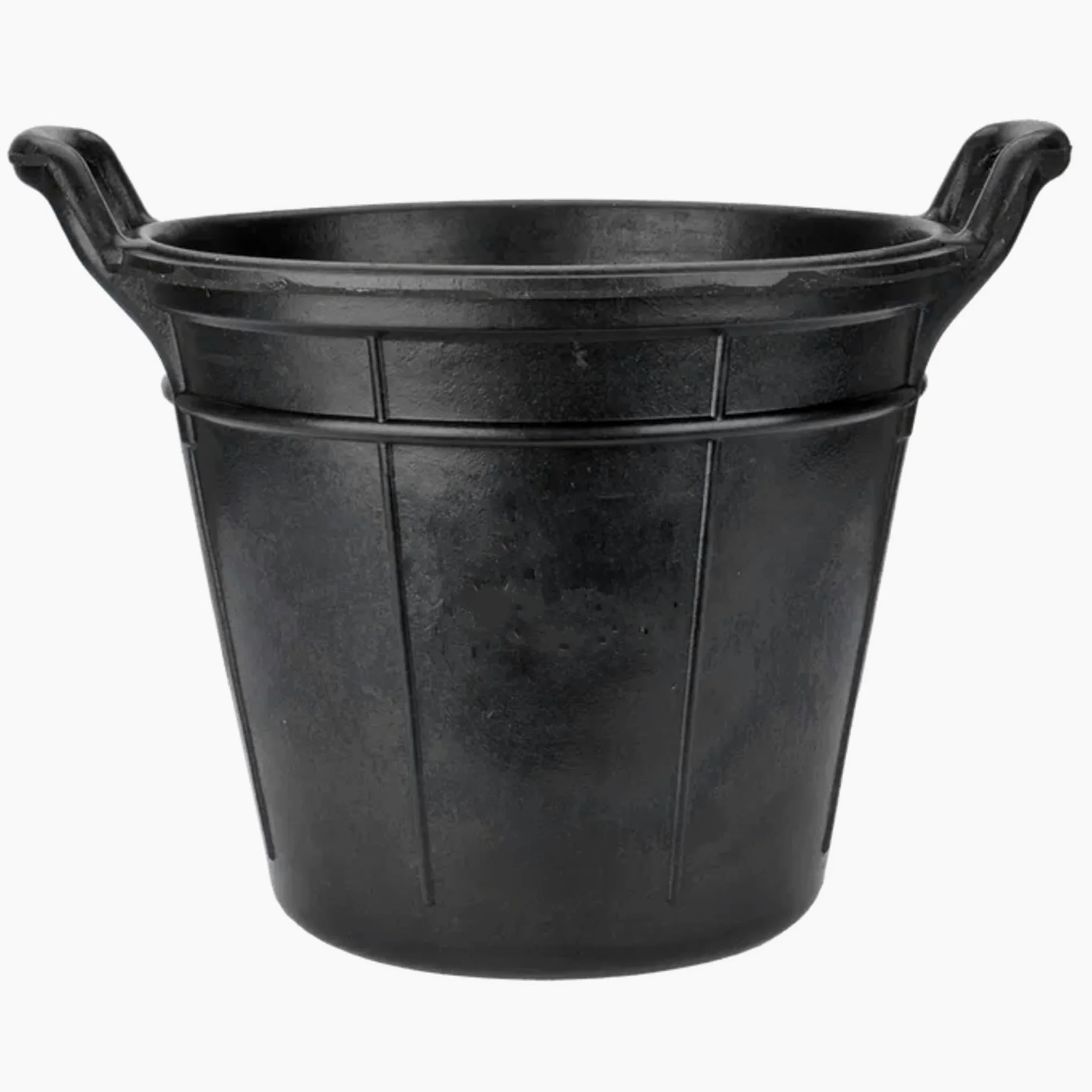 Bricoloco Cubo goma multiusos de caucho reciclado 18 litros. Capazo de goma con dos asas altura 290 mm y boca de 360 mm (5)