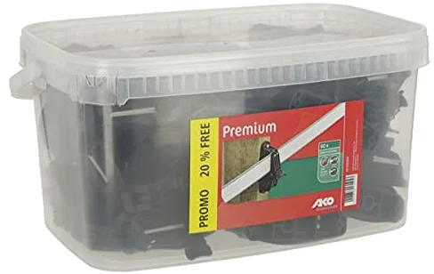 Kerbl 441290/603 - Aislador de sujeción (60 unidades), color negro