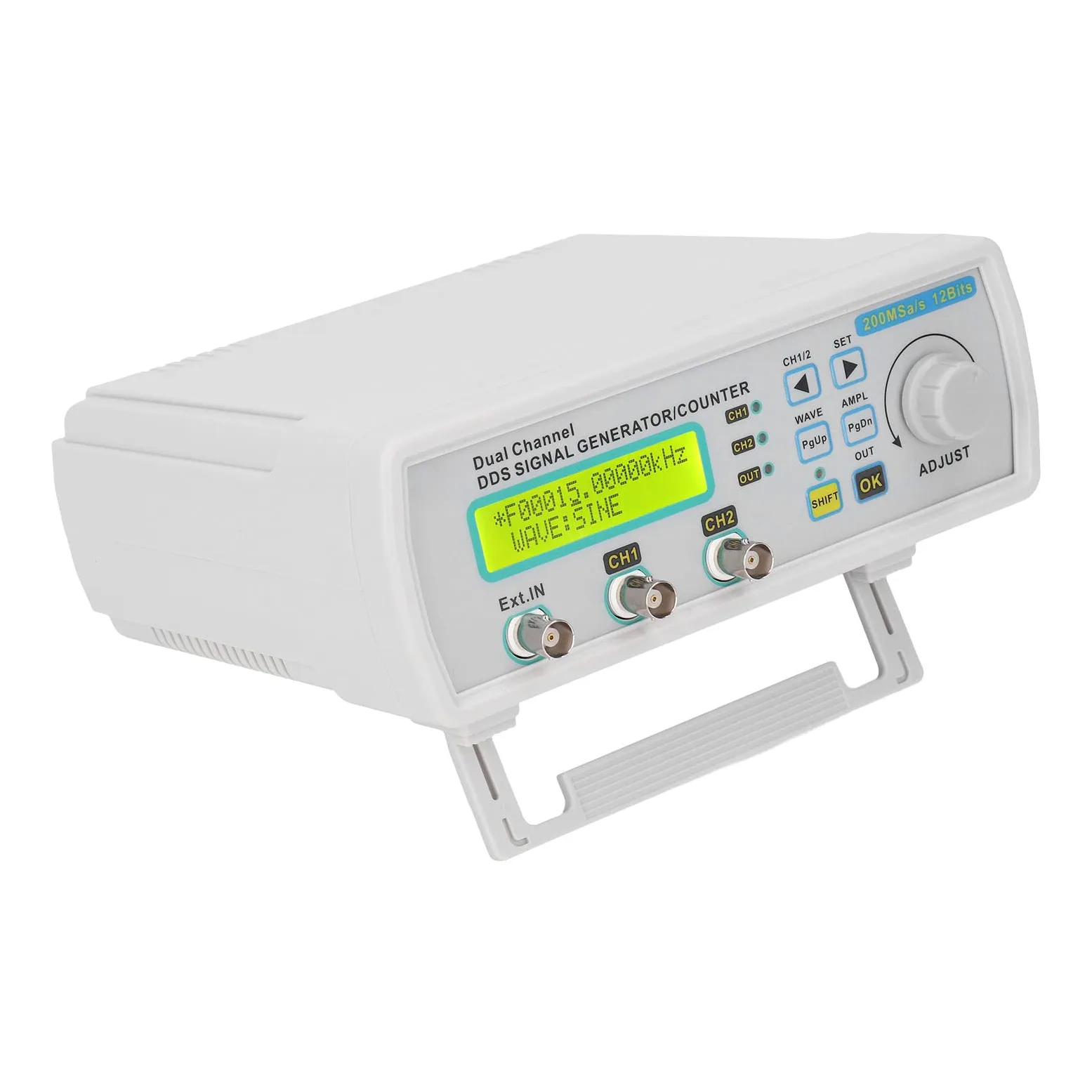 Generador de Señal DDS Actualizado Contador Generador de Función de Forma de Onda Arbitraria de Doble Canal 0-6MHz 200MSA/s