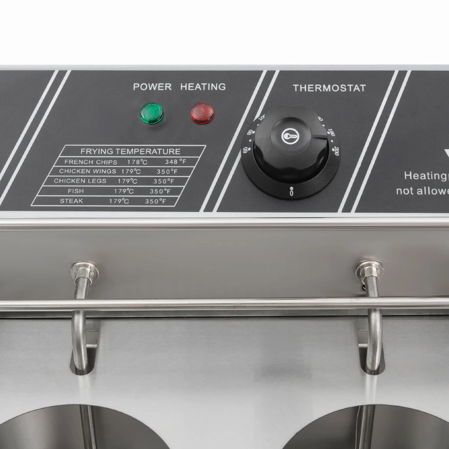 Hervidor de pasta eléctrico, 6 cestas, acero inoxidable, 2000 W, 20 L, calefacción rápida 60 – 200 °C, restaurante merienda, 6 ingredientes paralelos, 64 x 35 x 31 cm