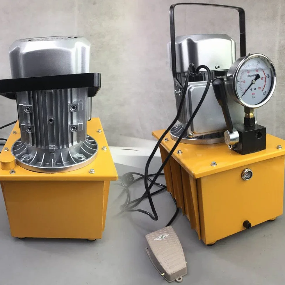 Bomba hidráulica eléctrica de 7 l con válvula manual, bomba eléctrica 70 MPA 1400 R/min