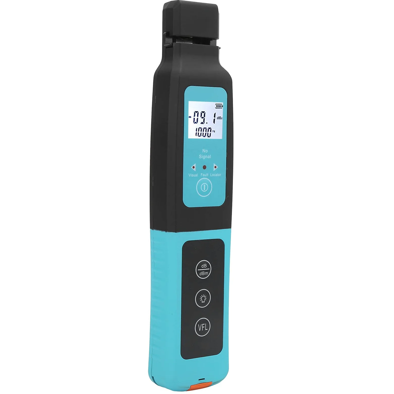 AUA - Identificador de fibra óptica 40, localizador de fallas de fibra portátil de alta sensibilidad, probador universal monomodo multimodo con aviso de zumbador e indicador LED
