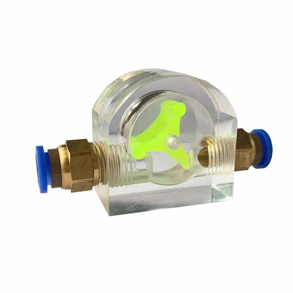 Acrílico Medidor de Flujo de Agua 8 mm para Sistemas de Refrigeración Líquida CNC